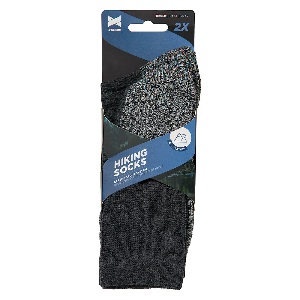Thumbnail - XTREME sockswear Wandersocken 2er Pack, 2 Stk. tlg. Gepolsterte Unisex Wander-/ Sport- und Funktionssocken