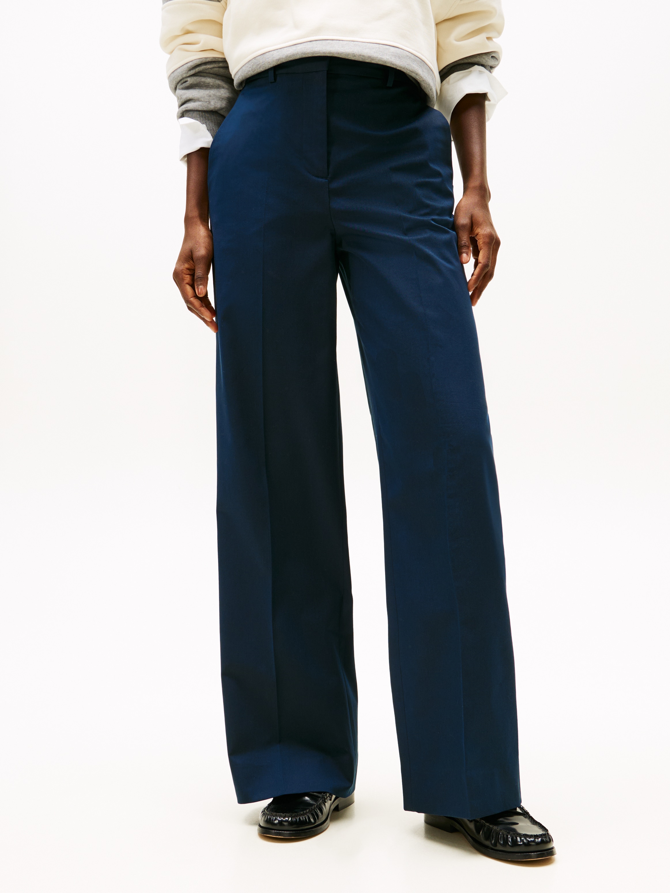 Tommy Hilfiger Anzughose "COTTON WIDE LEG PANT" günstig online kaufen