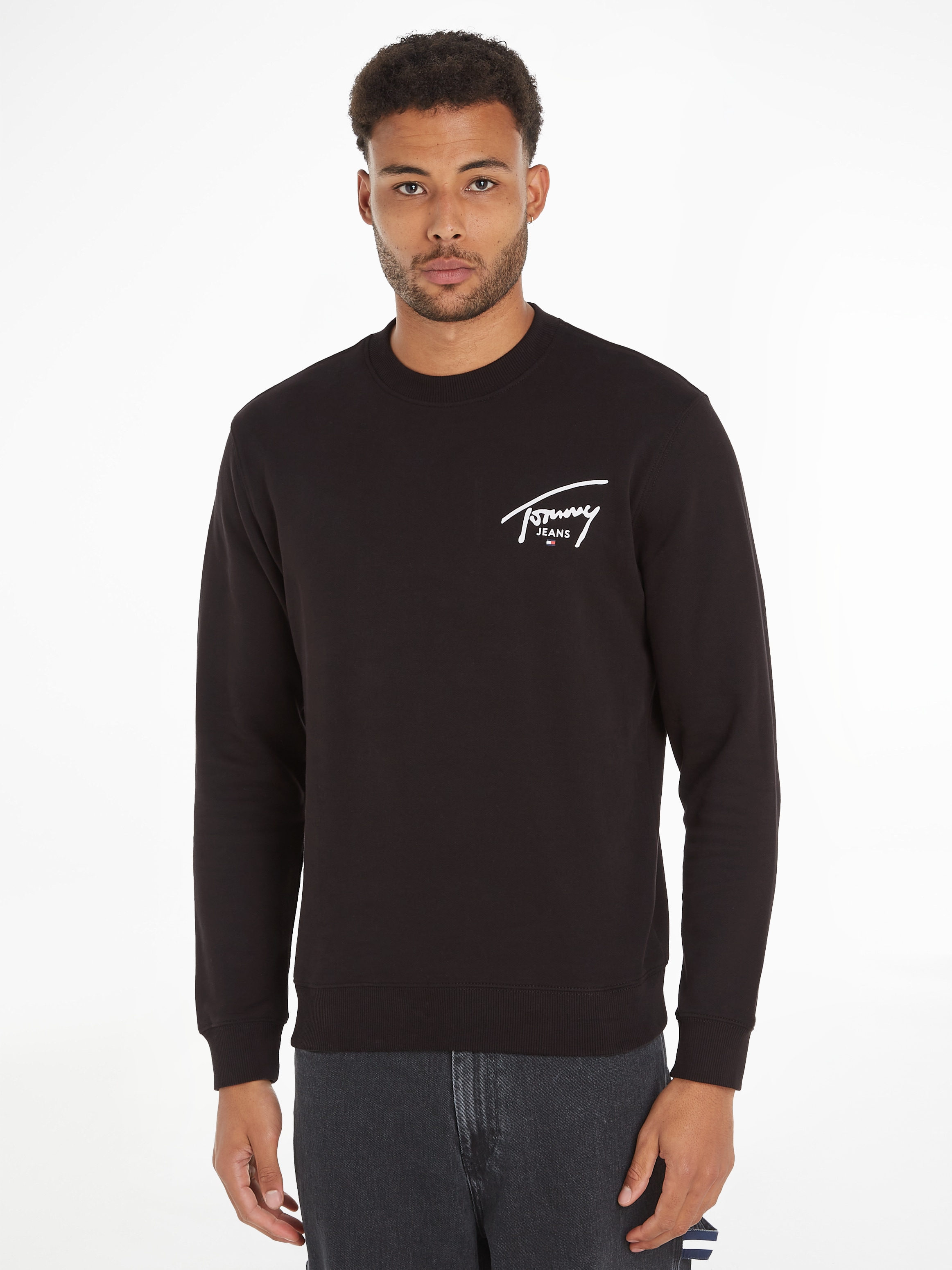 Tommy Jeans Plus Sweater "TJM REG ENTRY GRAPHIC CREW EXT", Große Größen mit Logoschriftzug