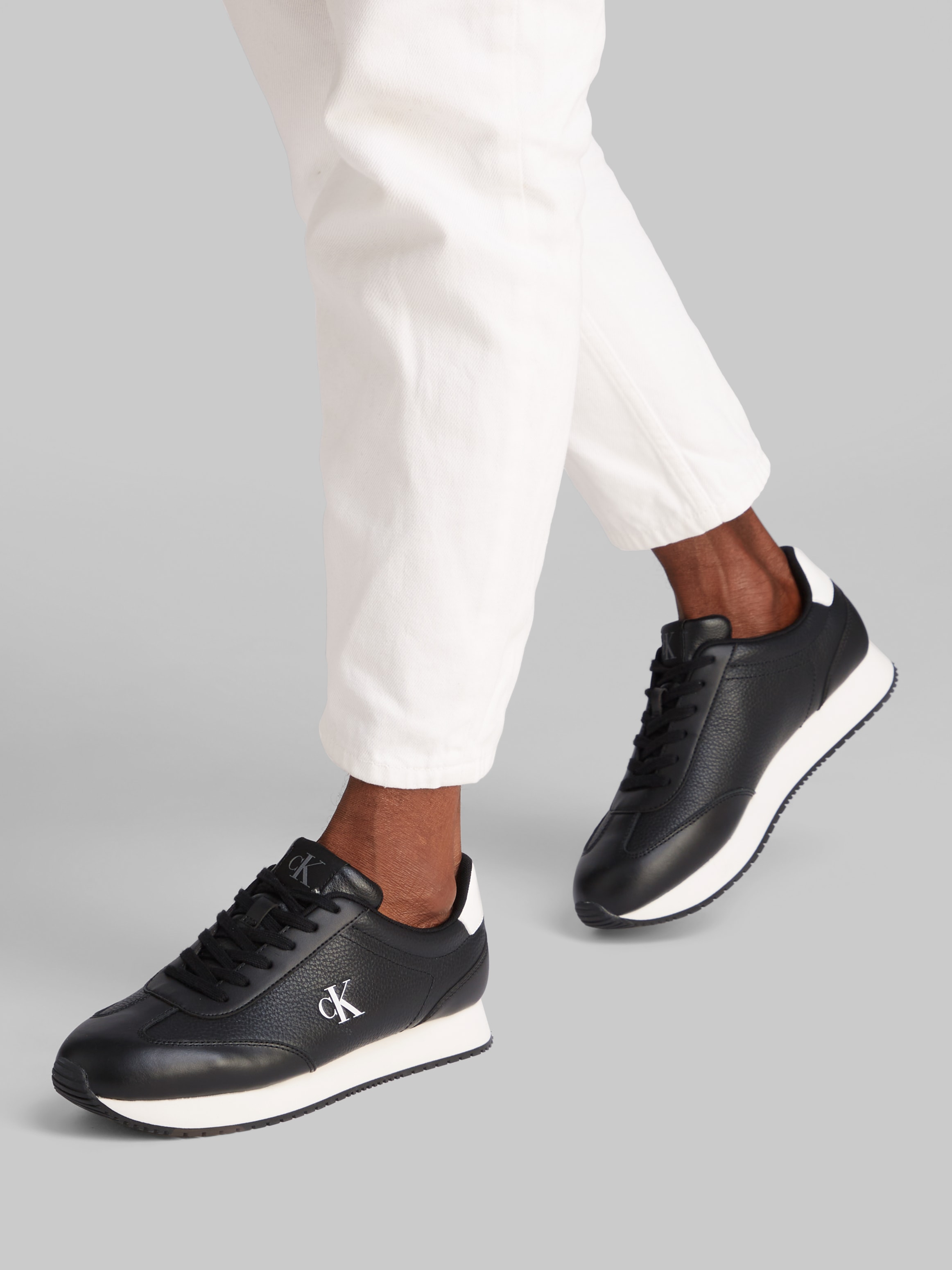 Calvin Klein Jeans Plateausneaker »RUNNER LACEUP TC«, Freizeitschuh, Halbschuh, Schnürschuh mit Kontrast-Logo