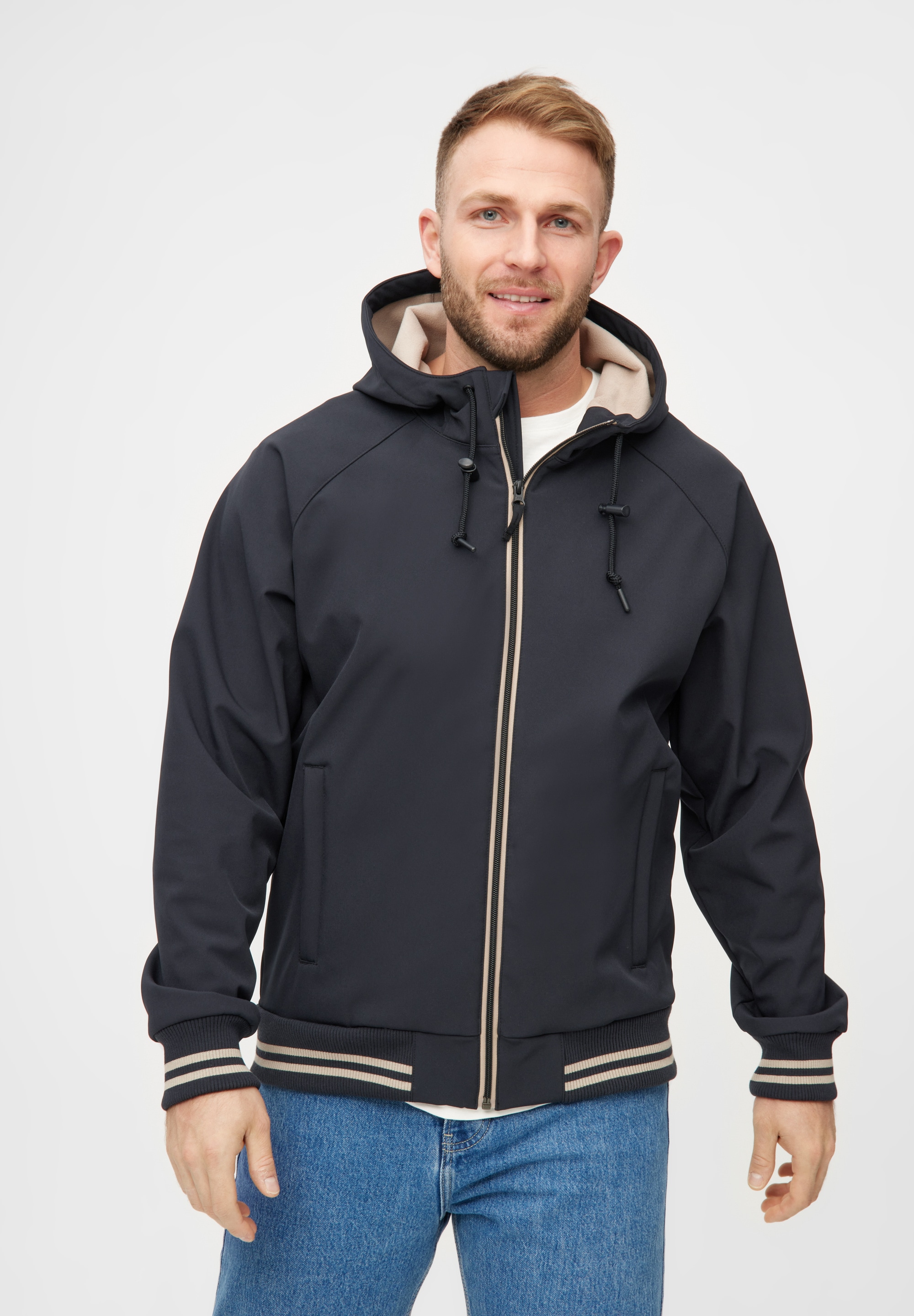 Derbe Softshelljacke "Helgoby", mit Kapuze, wasserabweisend, winddicht, Kap günstig online kaufen