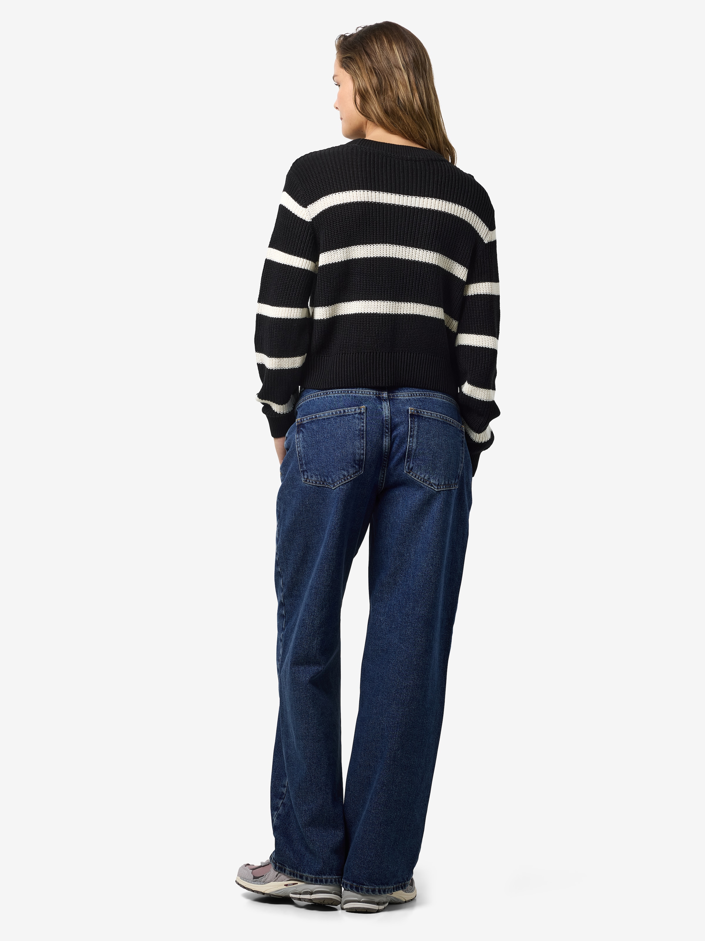 Noisy may Strickpullover »NMMAYSA L/S STRIPE O-NECK KNIT NOOS«