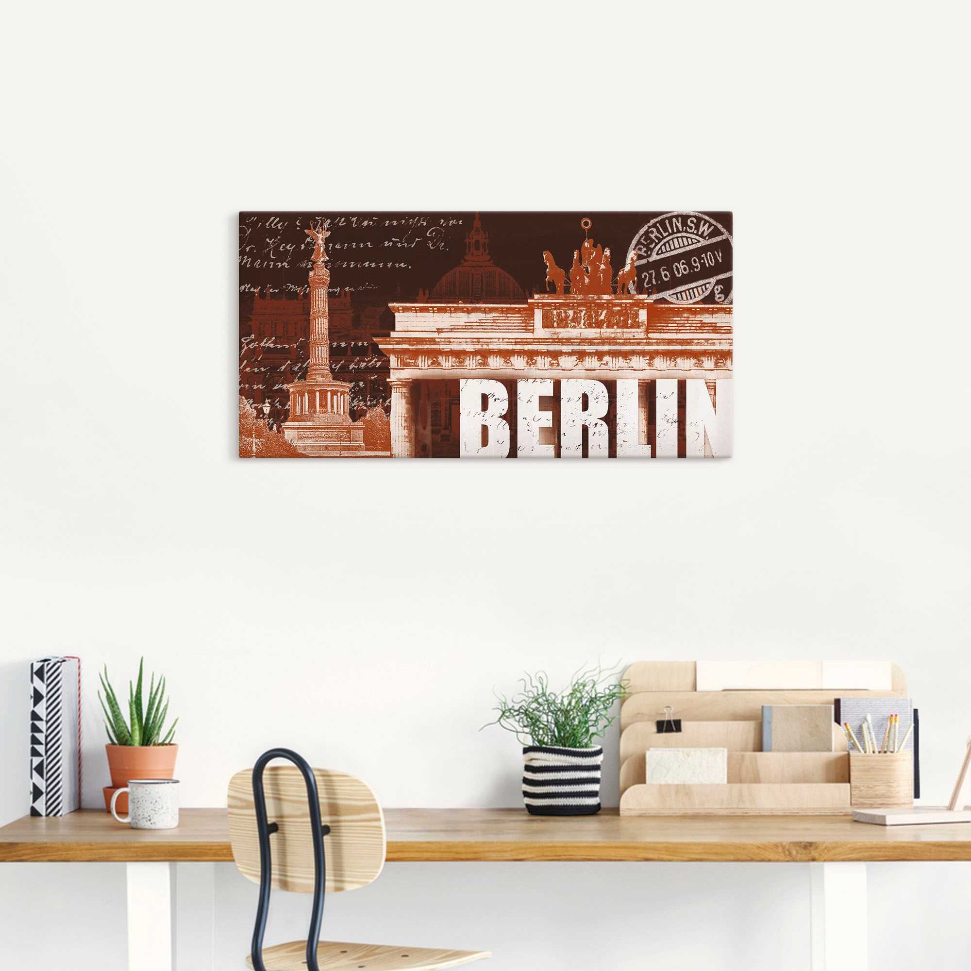 Artland Leinwandbild »Berlin Collage«, Berlin, (1 St.), auf Keilrahmen gespannt