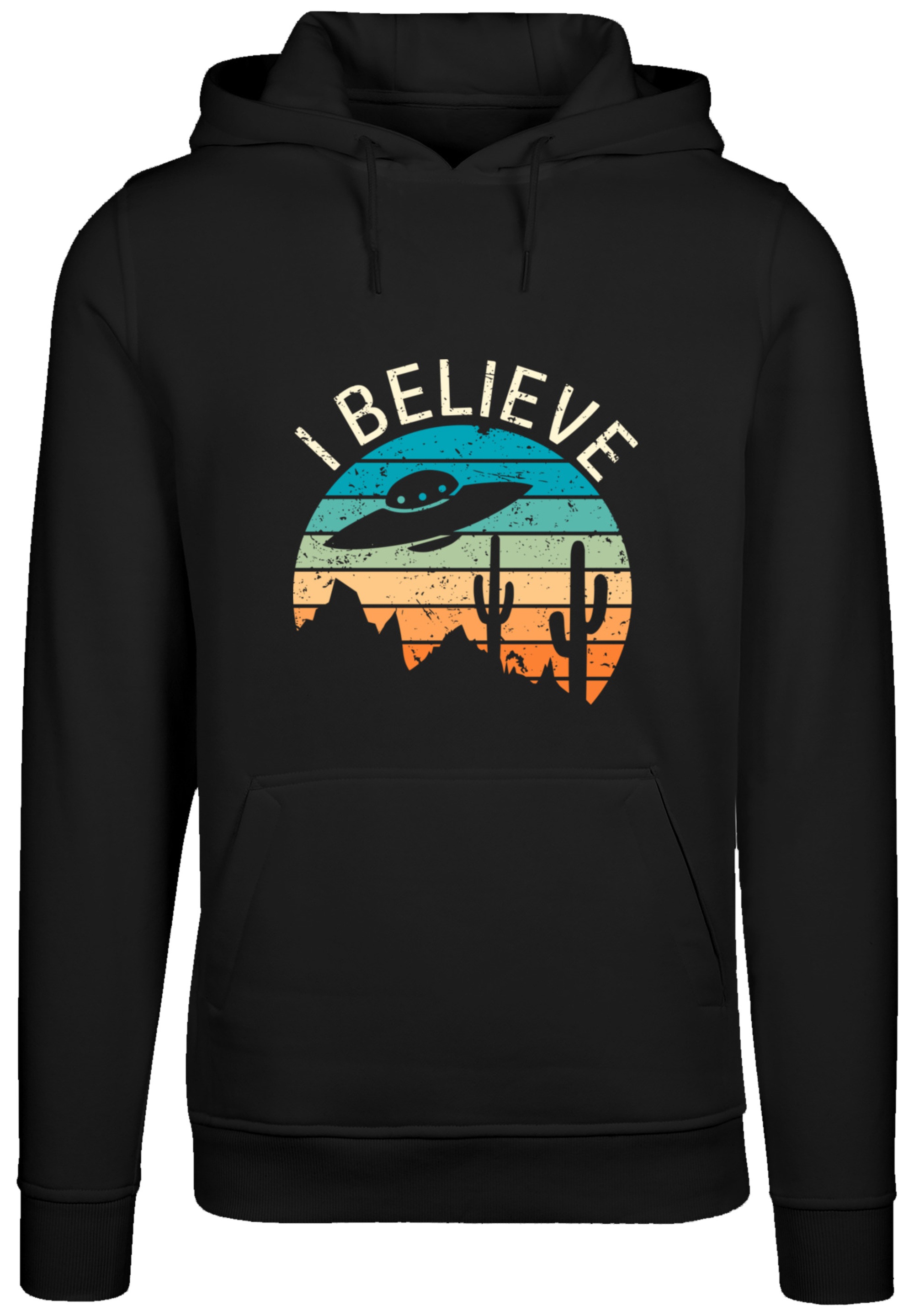F4NT4STIC Kapuzenpullover »I Believe UFO Alien Sonnenuntergang«, Premium Qualität