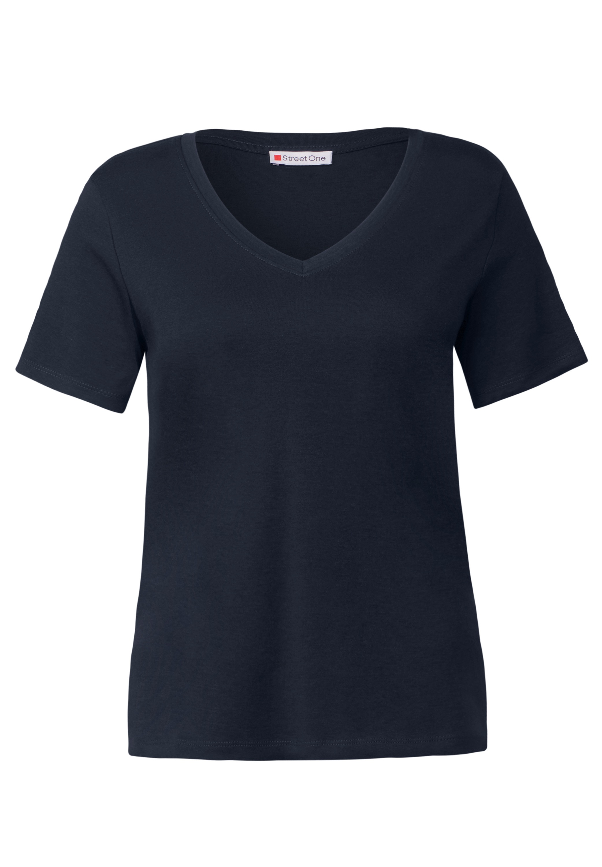 STREET ONE V-Shirt, aus reiner Baumwolle