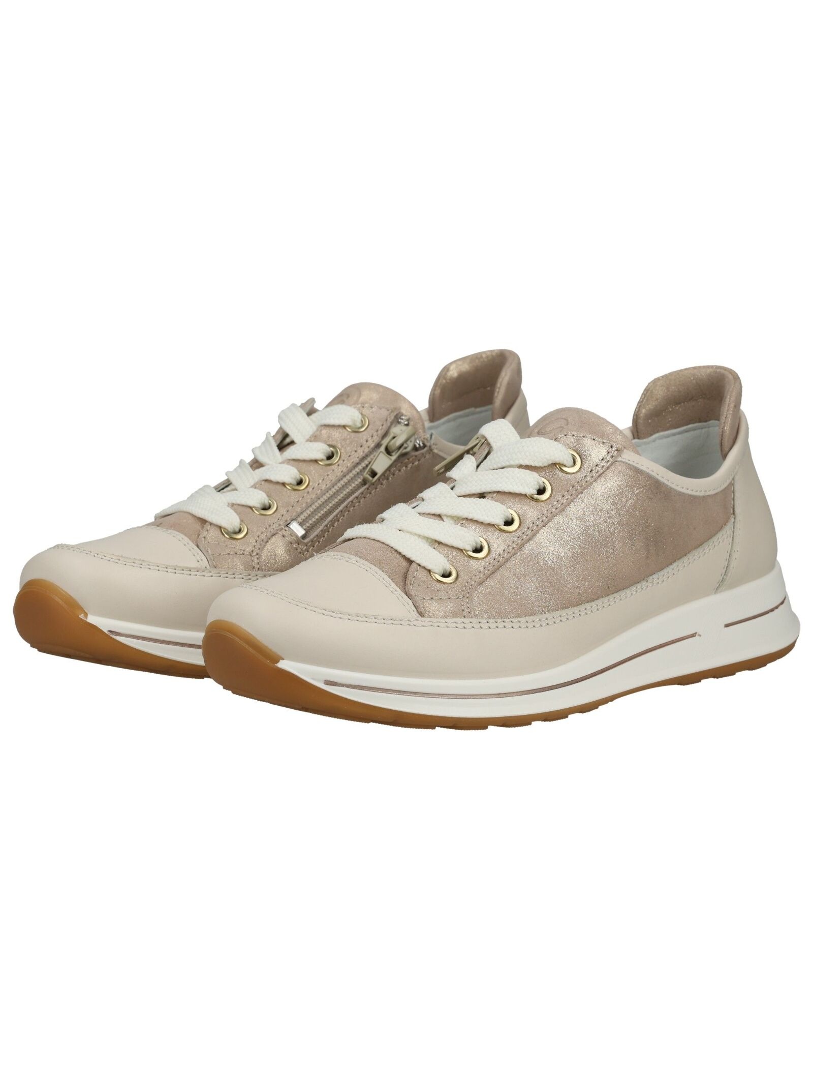 Ara Sneaker Smooth Leather Women's Beige 40 3