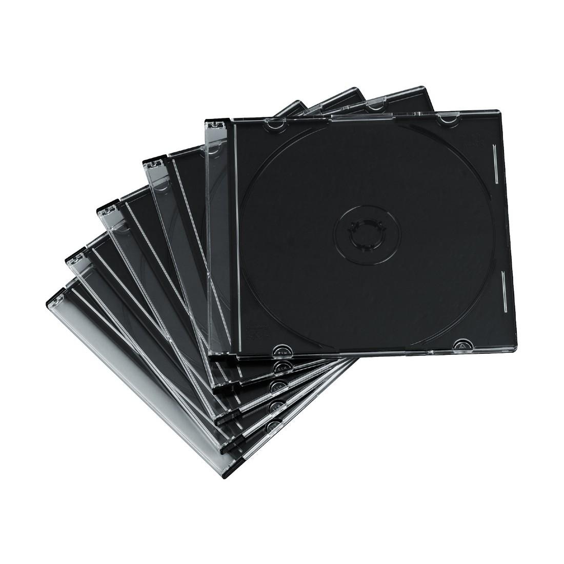 Hama CD-Hülle »CD-Leerhülle Slim, 50er-Pack, Transparent/Schwarz schmal«