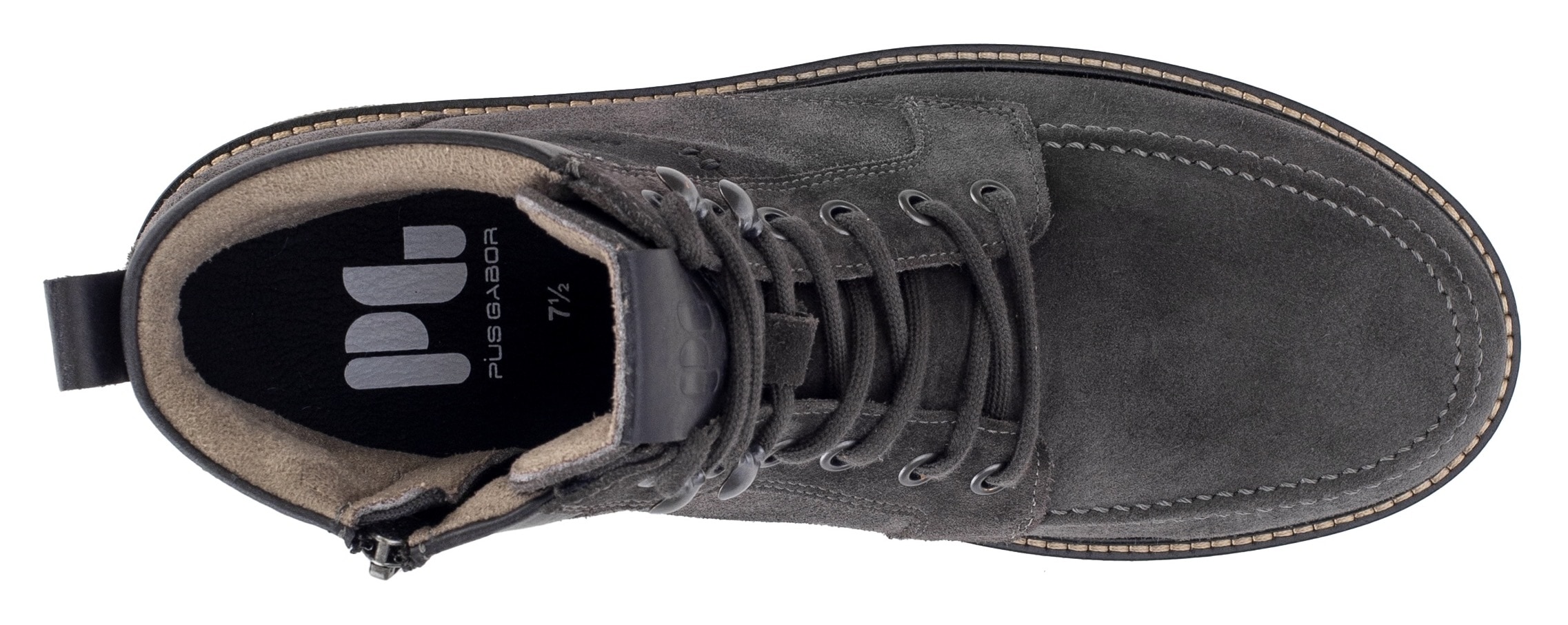 Pius Gabor Schnürboots, Stiefelette, Komfortschuh, mit Kontrastnähten, G-Weite