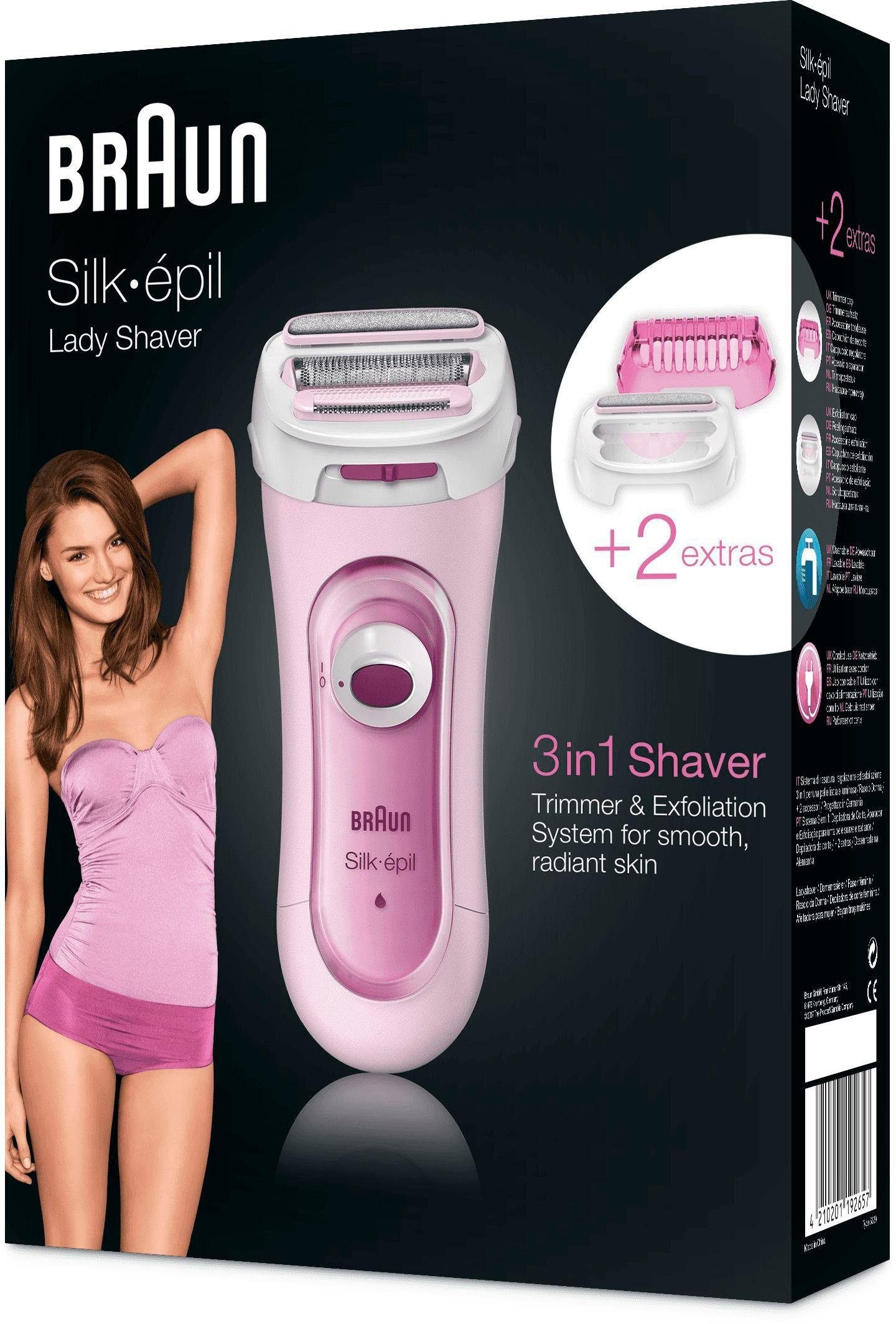 Braun Elektrorasierer »Silk-épil Lady 5-360 3-in-1«, | BAUR Shaver Kabelgebundenes bestellen Gerät