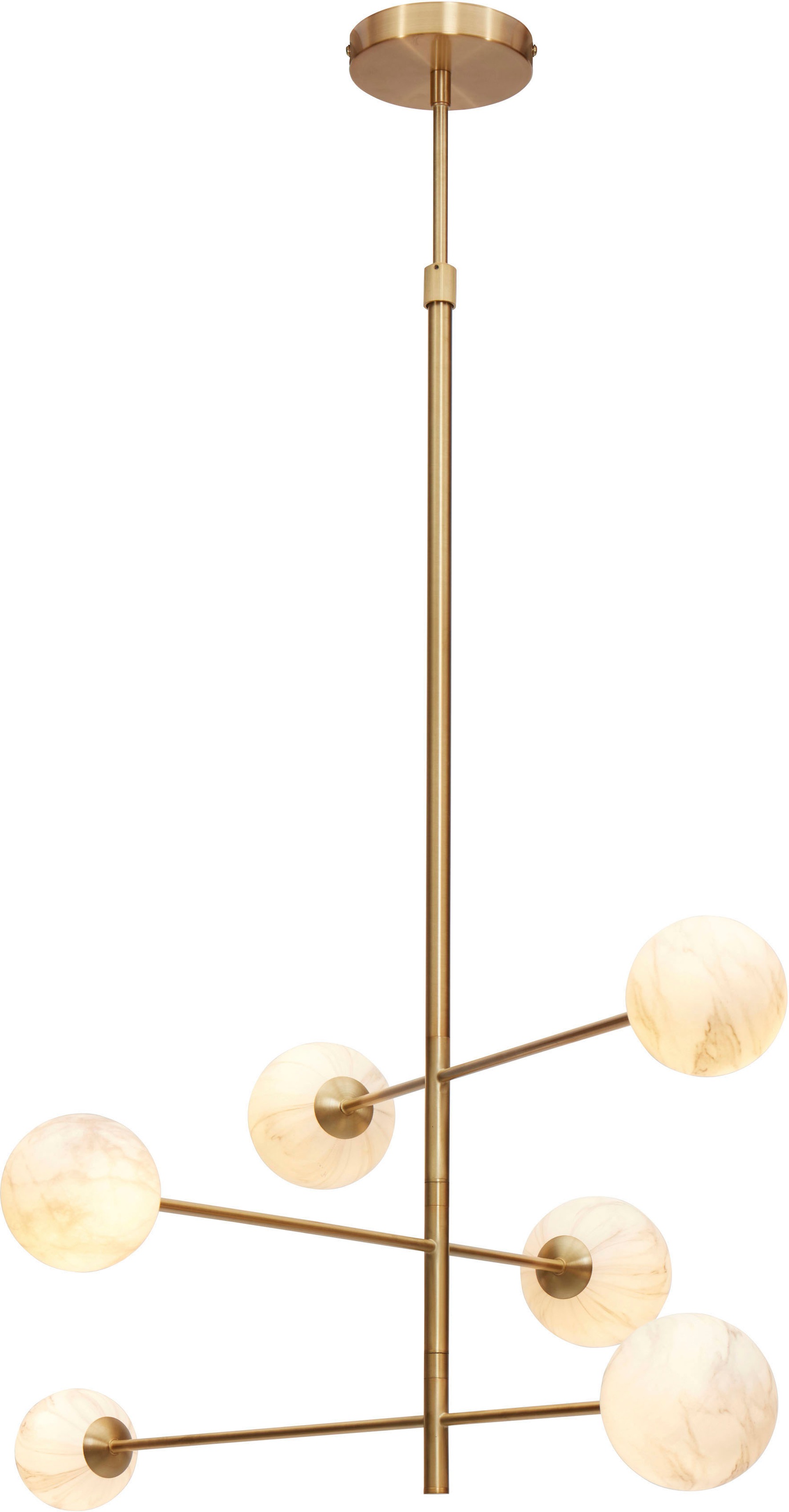 it's About RoMi Hängeleuchte »CARRARA«, 6 flammig, Leuchtmittel G9 | LED wechselbar, Marmor Look