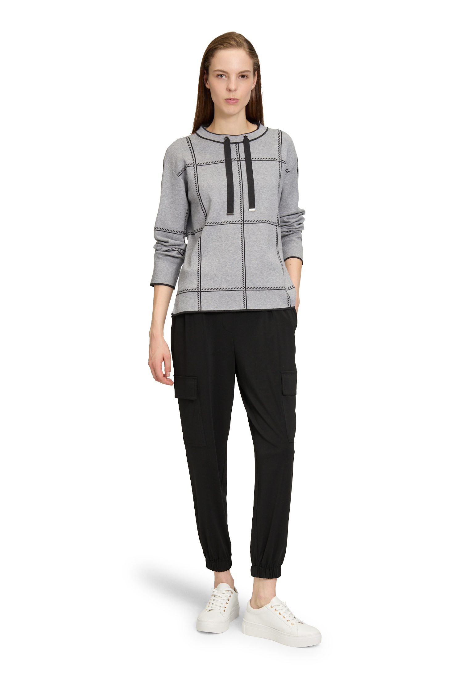 Betty Barclay Strickpullover »Betty Barclay Damen Strickpullover kariert«, (1 tlg.), Jacquard