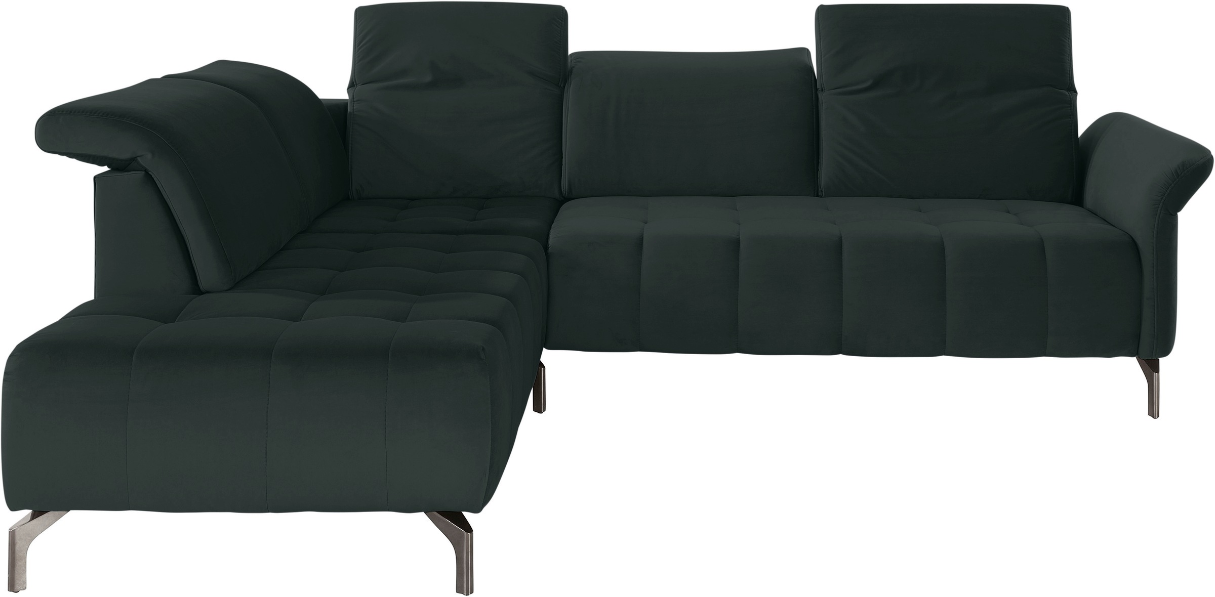 INOSIGN Ecksofa »Fresh L-Form«, Federkern, wahlweise Kopfteilverstellung und motorischer Vorziehsitz
