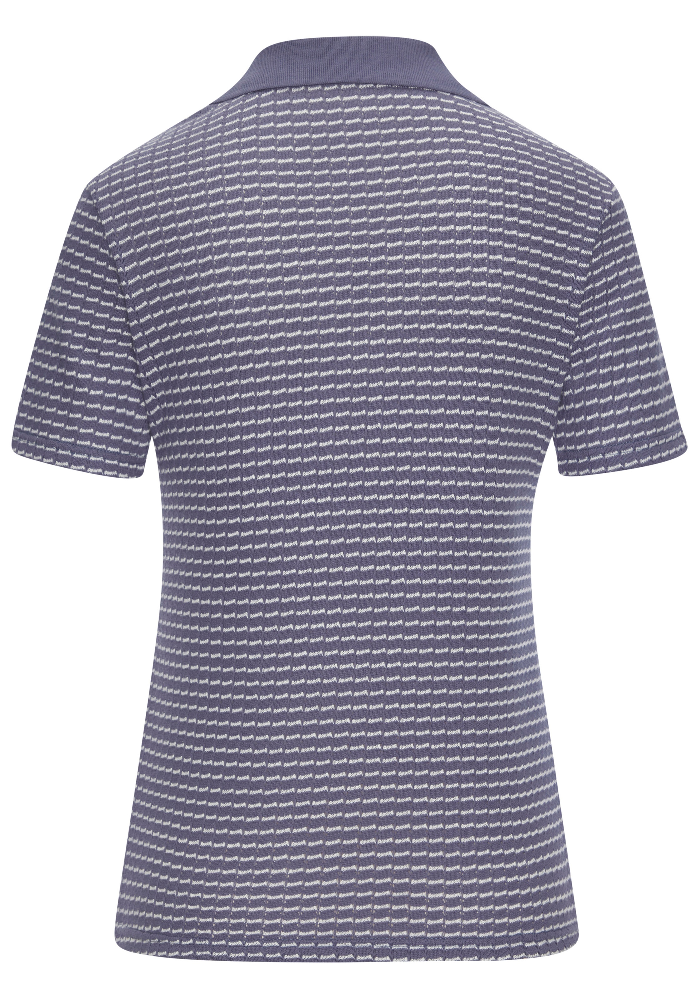 Vivance Knit Polo Shirt Blue-Cream 32/34 3