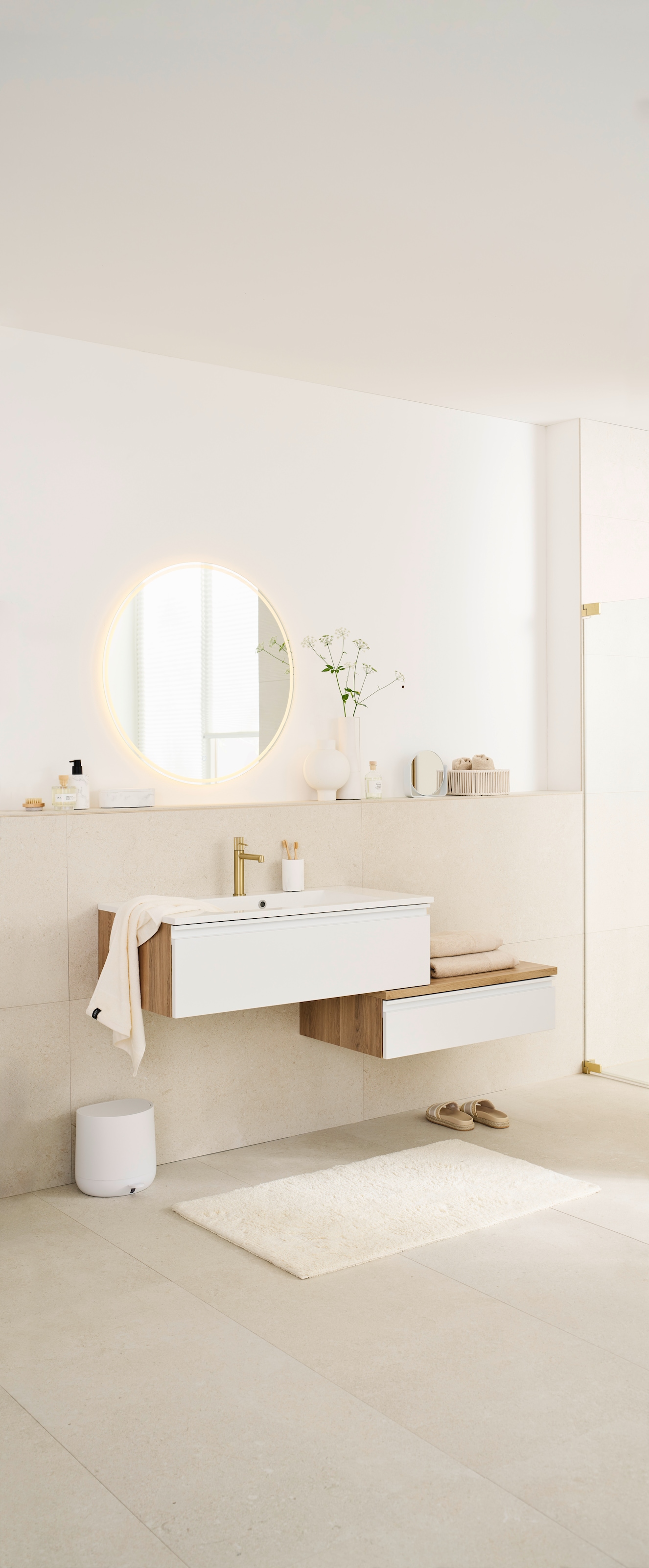 SCHÖNER WOHNEN-Kollektion Badematte »Bahamas  Uni« Höhe 30 mm fußbodenheizungsgeeignet beidseitig verwendbar