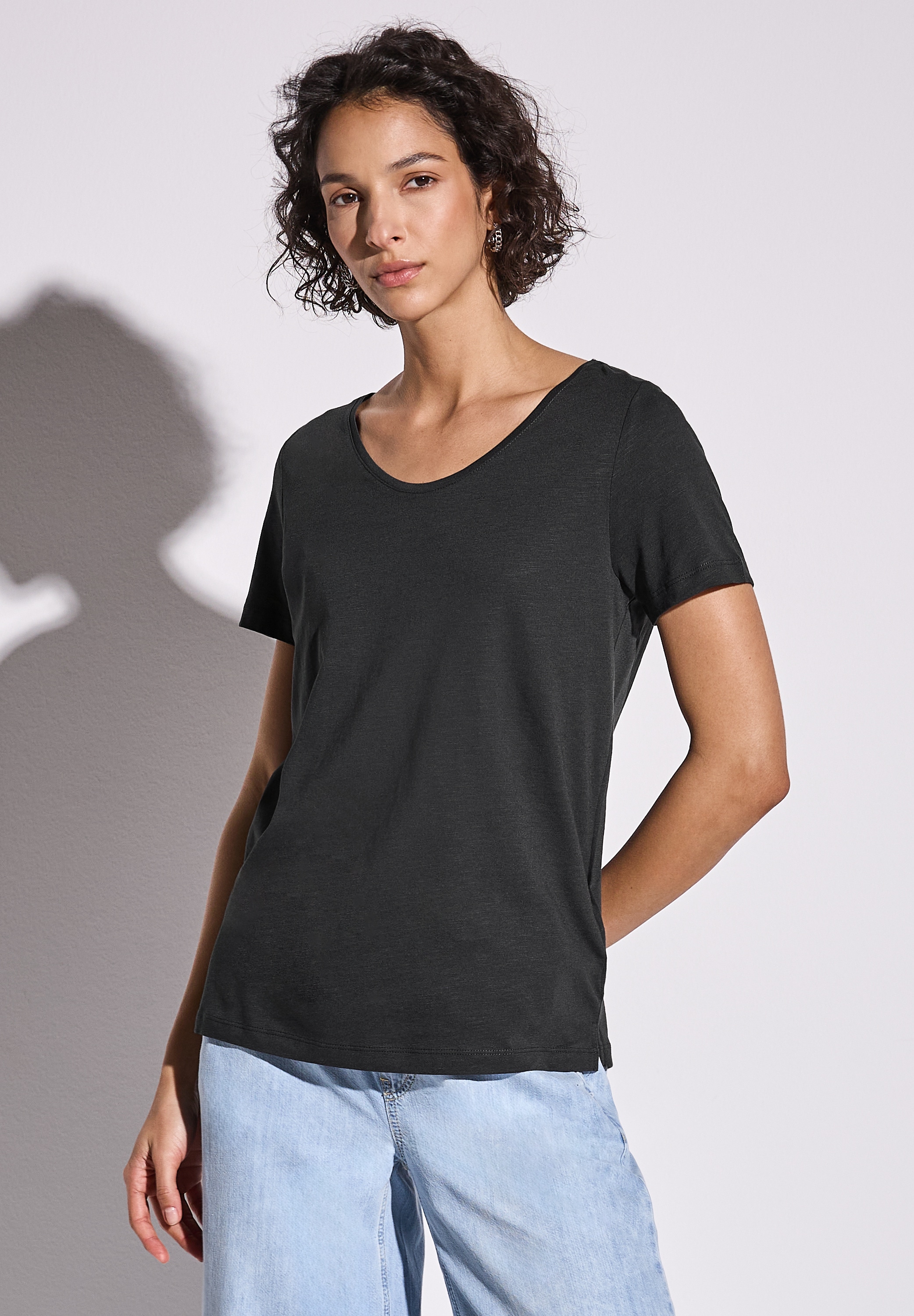 STREET ONE V-Shirt, mit V-Ausschnitt günstig online kaufen