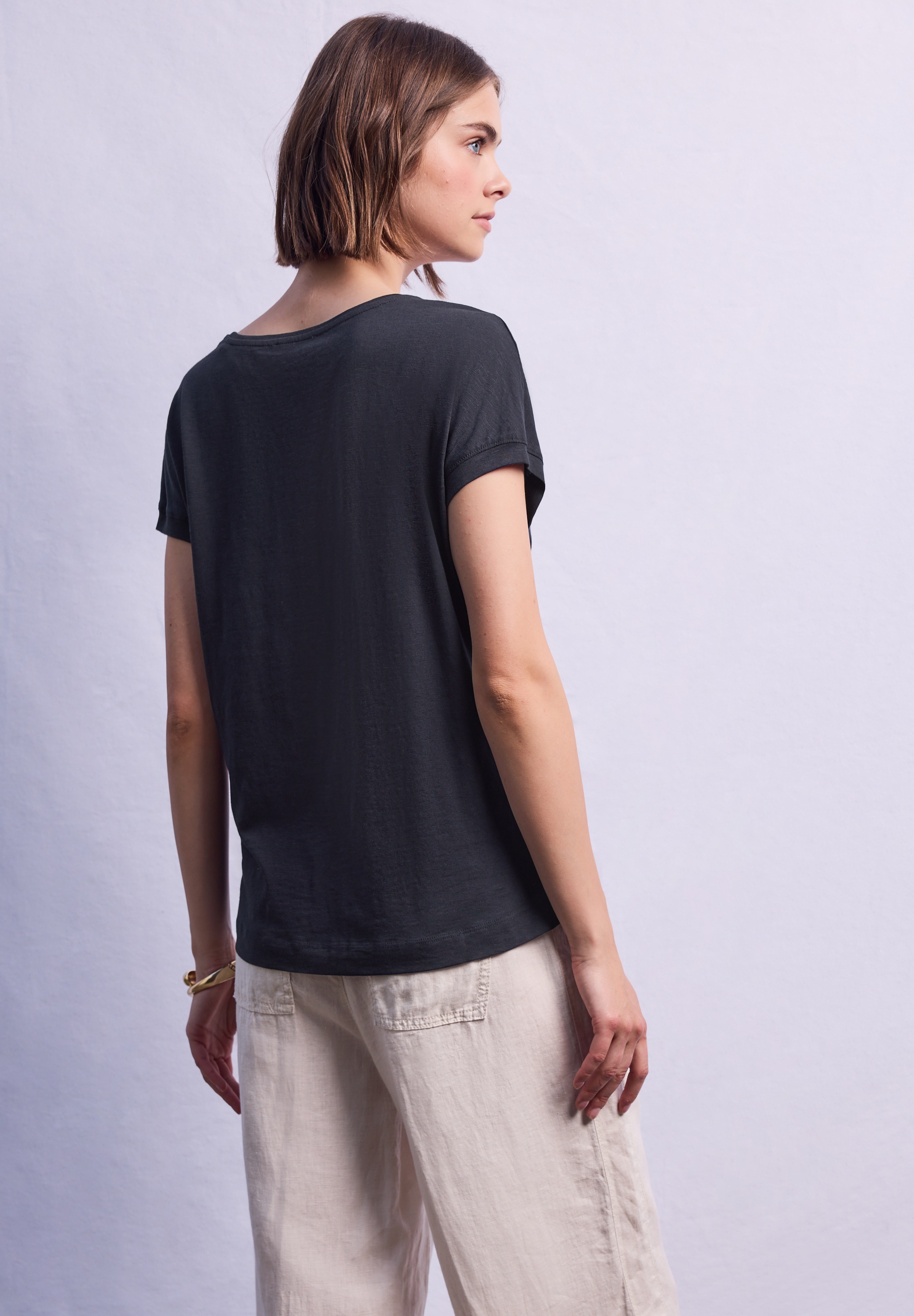 STREET ONE STUDIO T-Shirt, mit V-Ausschnitt günstig online kaufen