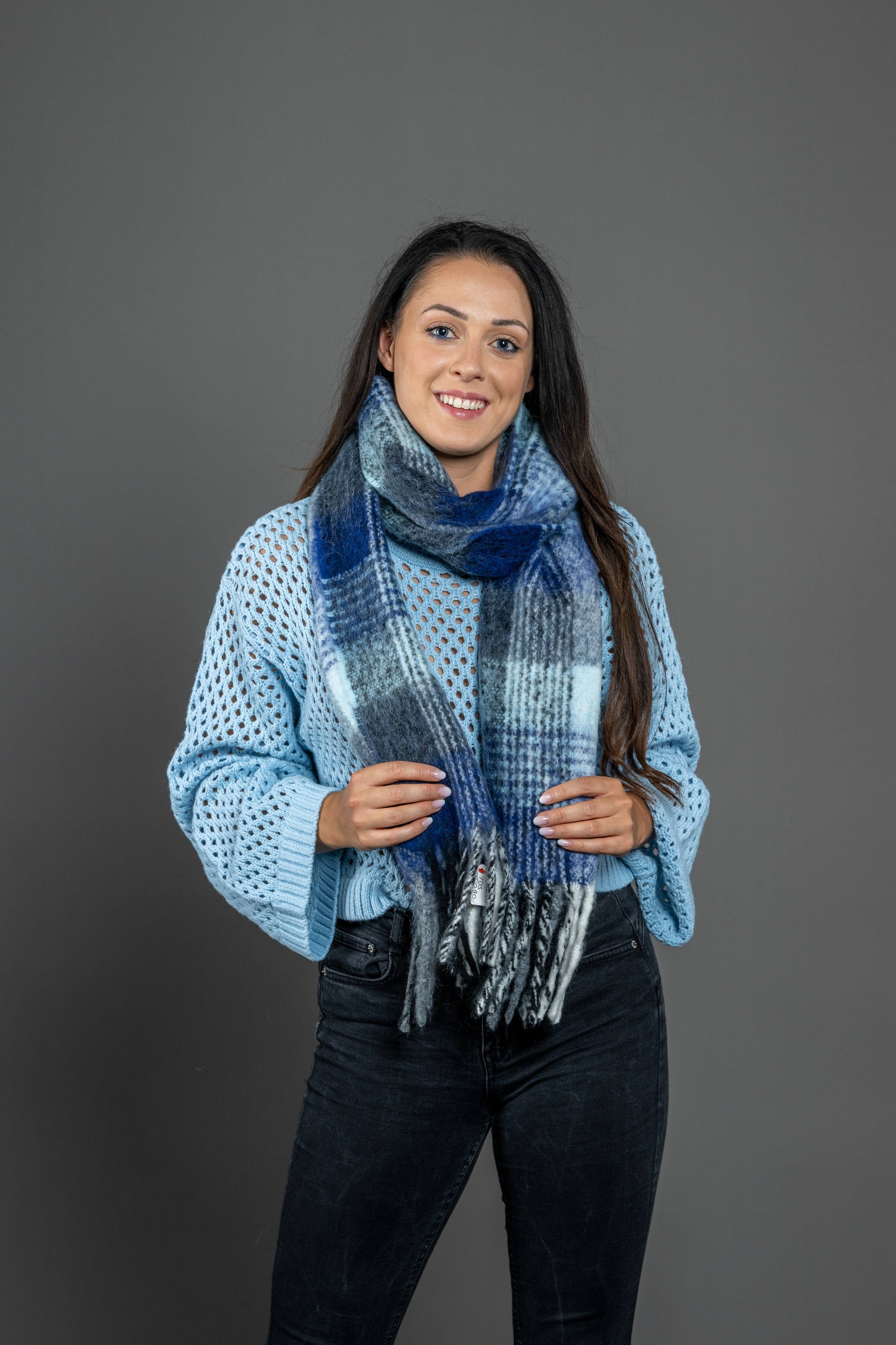 Thumbnail - COLLEZIONE ALESSANDRO Modeschal "Beth" 1 Stk. kariert mit Fransen