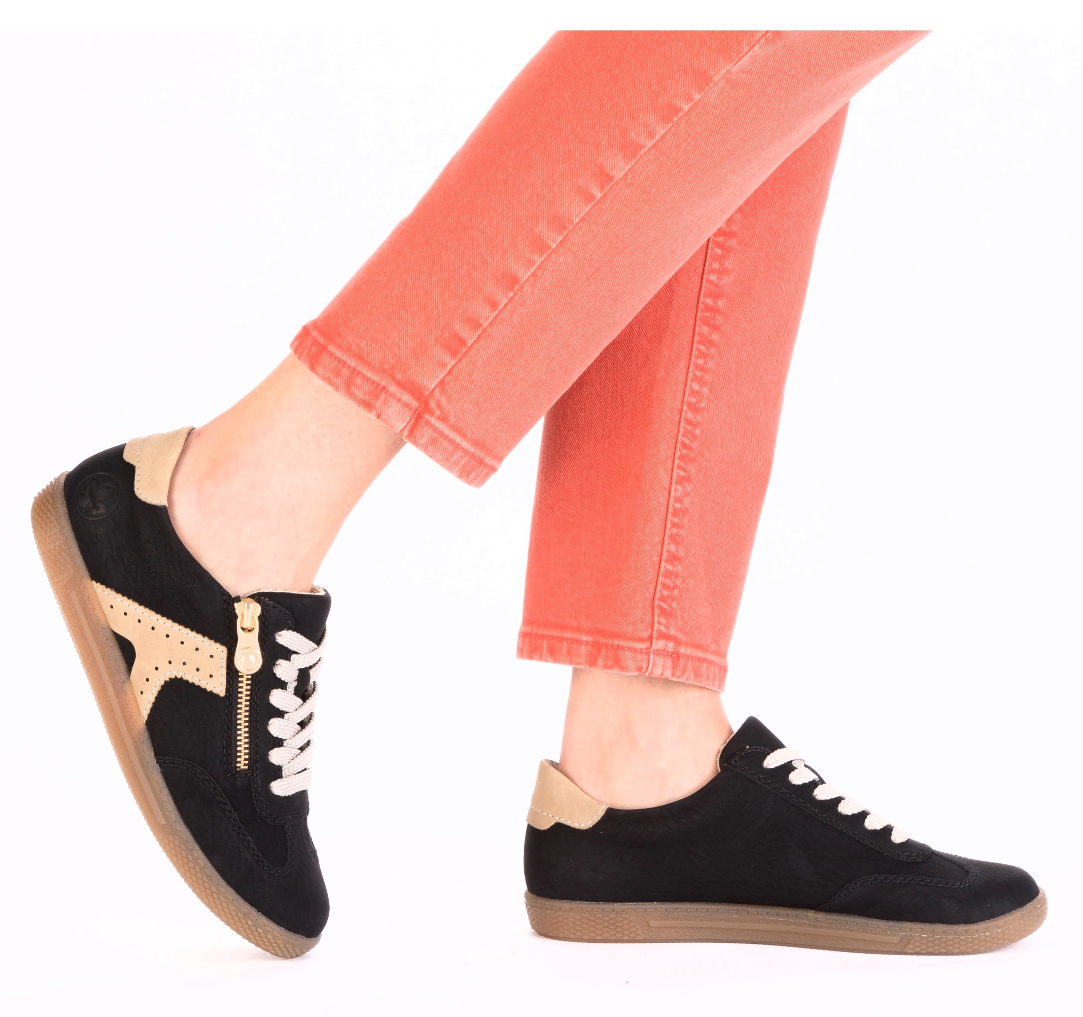 Rieker Sneaker, Halbschuh, Freizeitschuh, Schnürschuh mit Reißverschluss