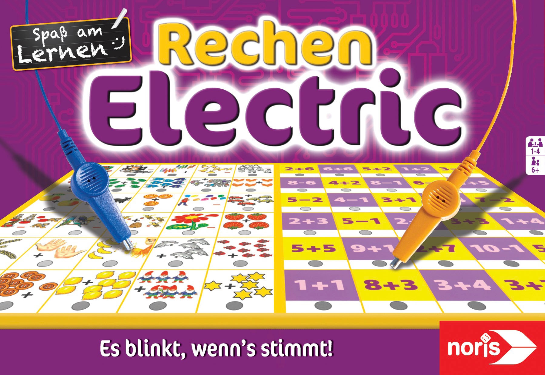 NORIS Kinder Spiel "Rechen Electric", bunt, Spiele