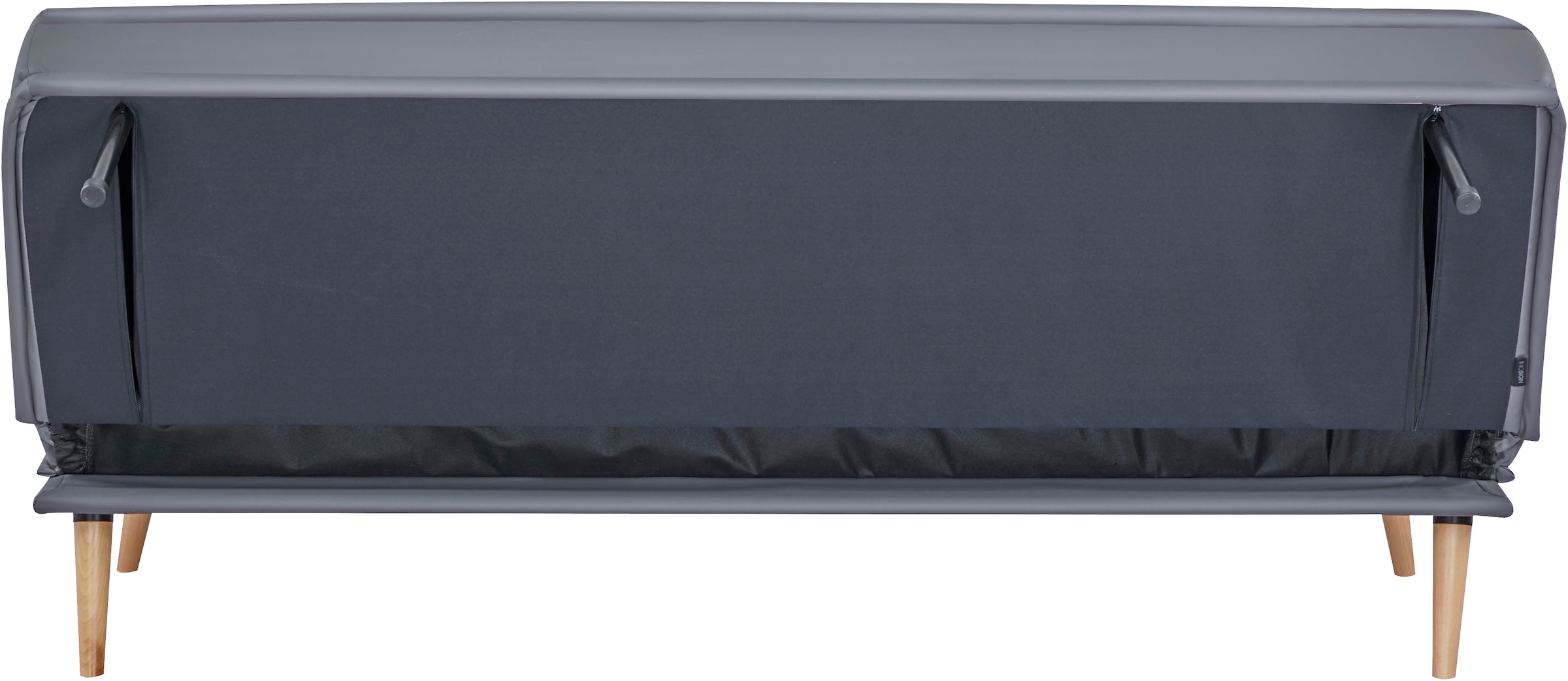 INOSIGN Schlafsofa »ARBON,183cm, klappbarer 3-Sitzer mit verstellbarer Rückenlehne und«, Bettfunktion, Webstoff und Kunstleder