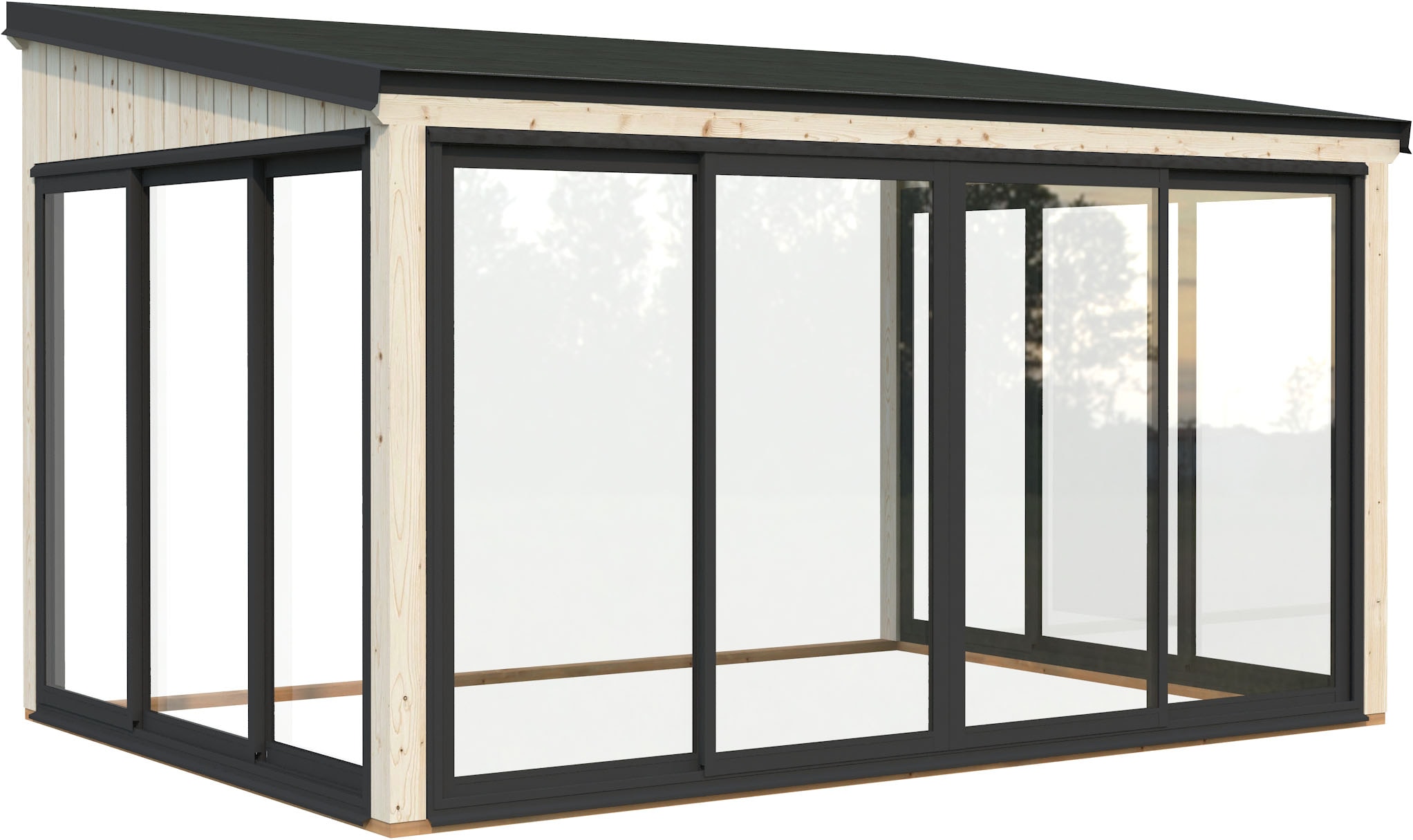 Palmako Holzpavillon »Lumi 11,6 m² Slide« BxTxH: 430x302x273 cm