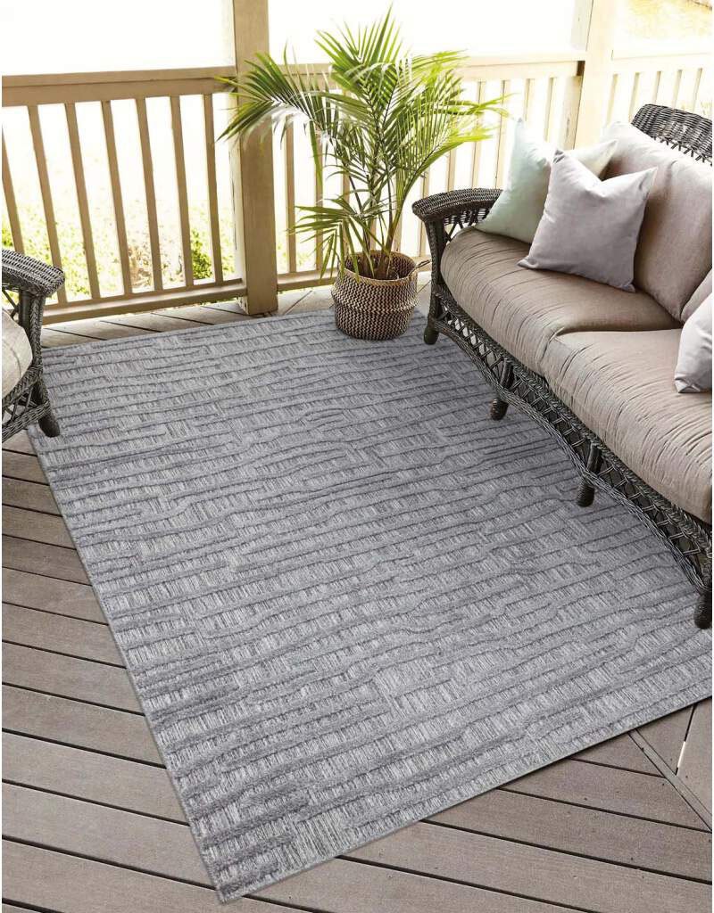 Carpet City Teppich "In-& Outdoorteppich Santorini 450, 3D-Effekt, Gestreif günstig online kaufen