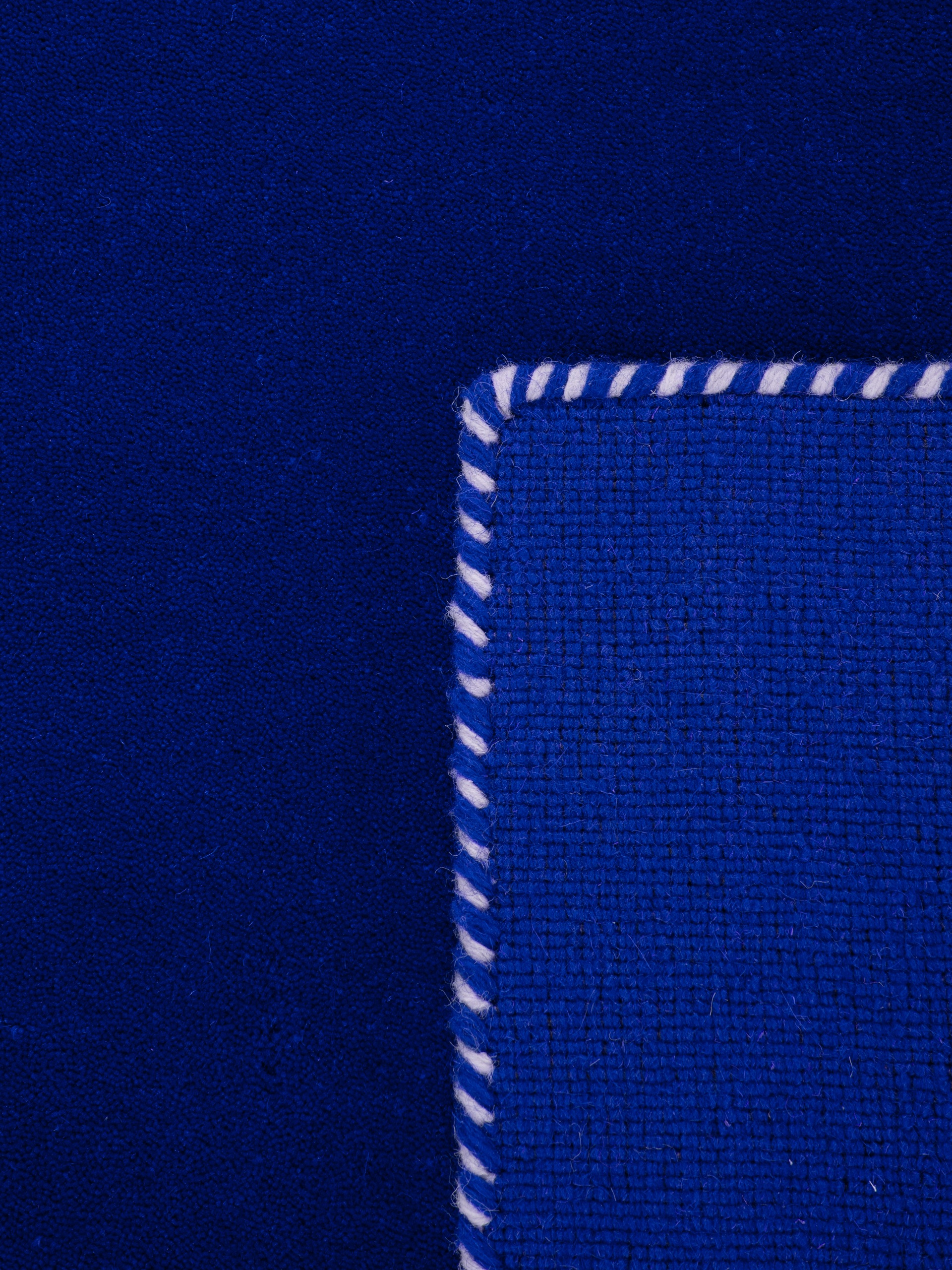 CARPETFINE Gabbeh Lola Uni Läufer, Blau, 80x400cm 3
