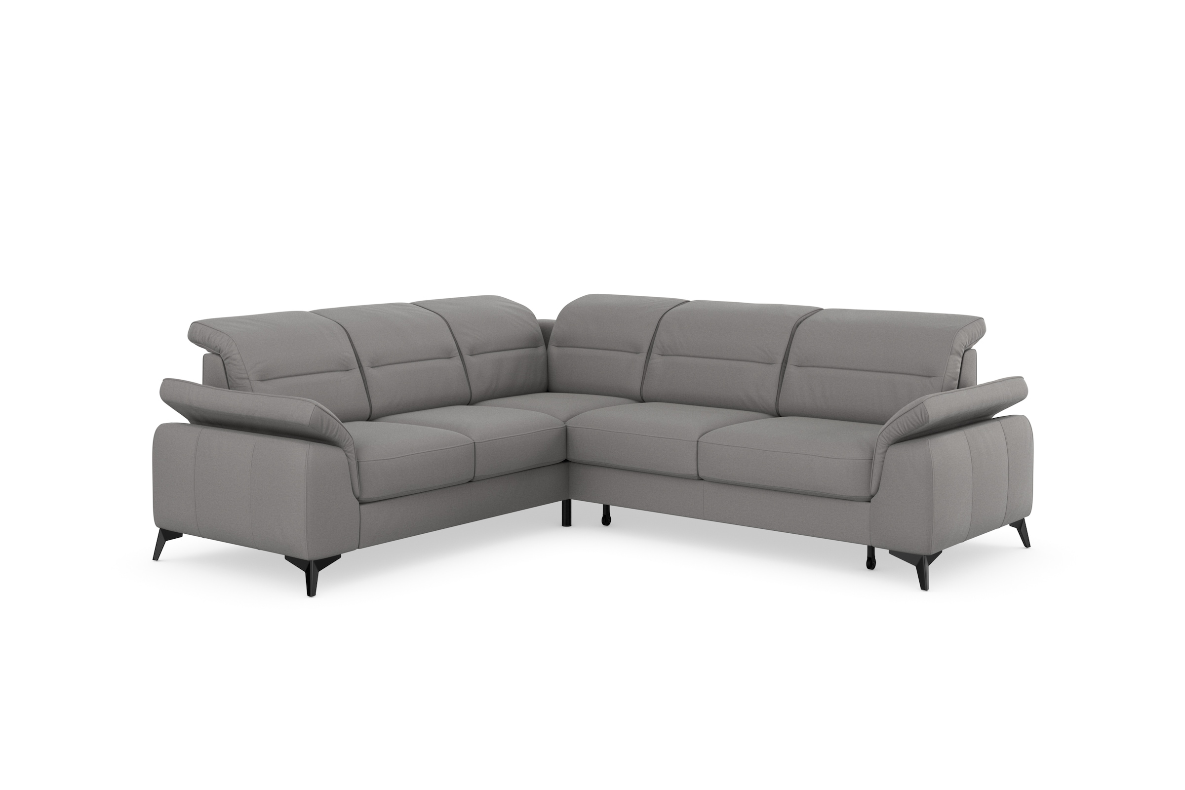 sit&more Ecksofa »Sinatra L-Form«, optinal mit Kopfteilverstellung und Armteilfunktion, Metallfüße