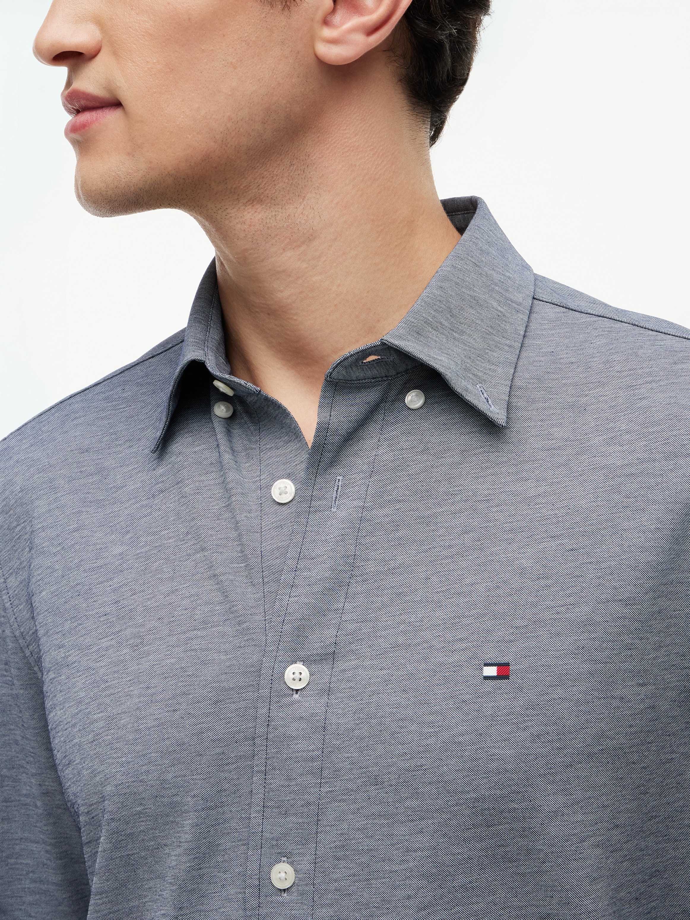 Tommy Hilfiger Langarmhemd »PERFORMANCE PIQUE OXFORD« Regular Fit Peformance Pique Oxford Casual