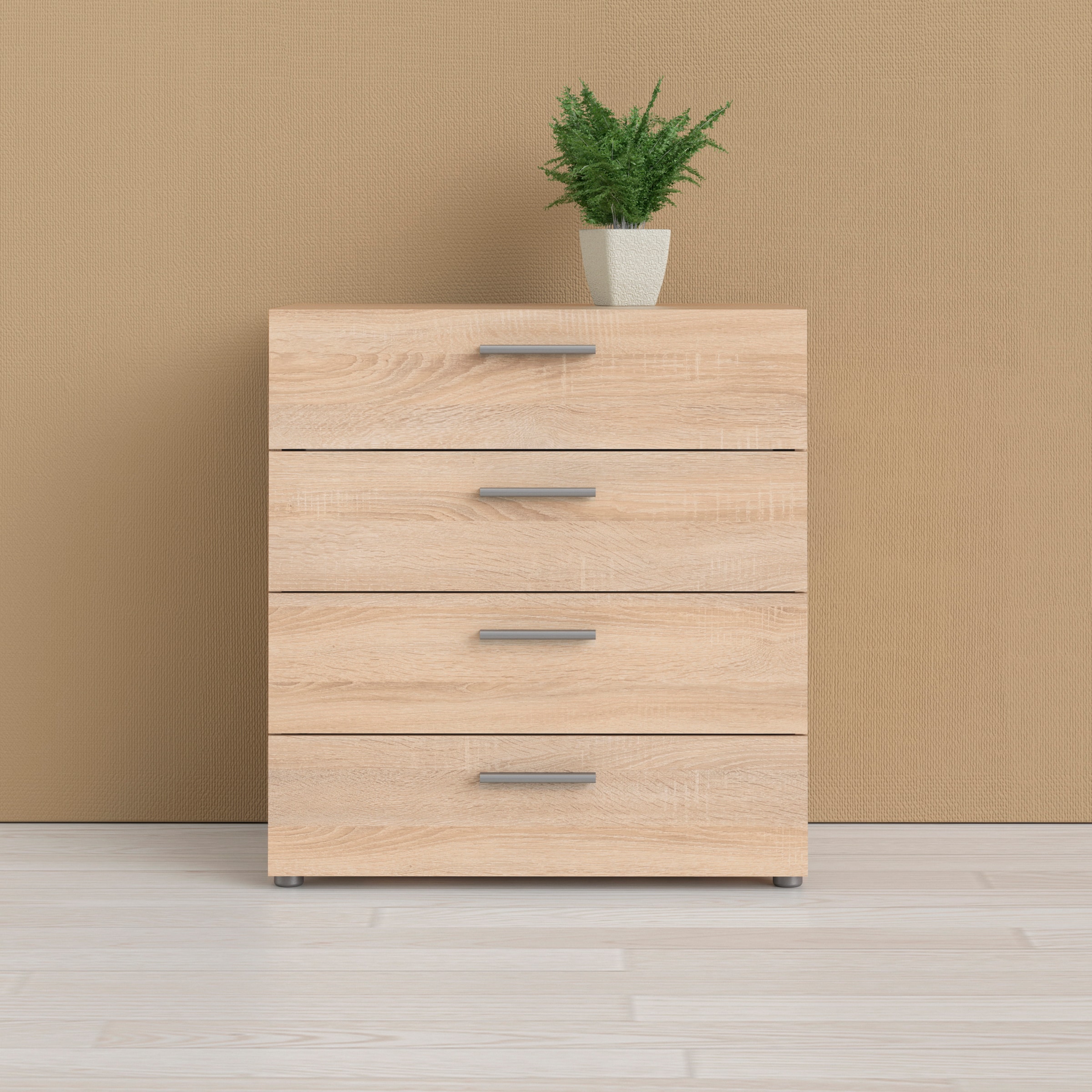 Home affaire Kommode "Pepe, Aufbewahrung, Schubladenschrank, Stauraum" Sideboard mit 4 Schubläden, Breite 80 cm, Höhe 68 cm