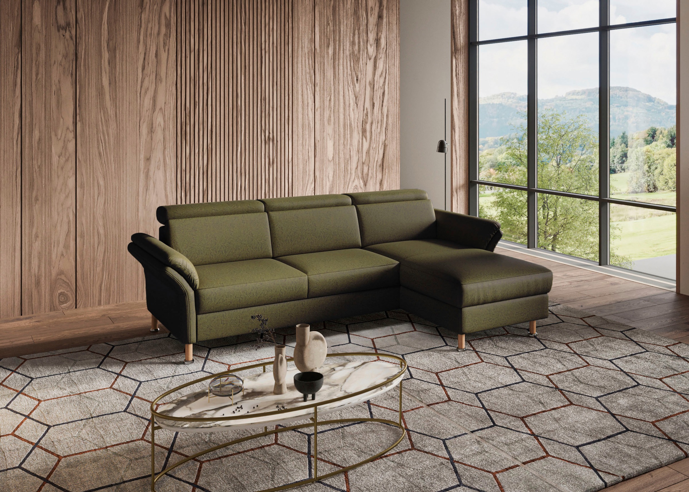 Home affaire "Calypso L-Form" mit motorischen Funktionen im Sofa und Recami günstig online kaufen