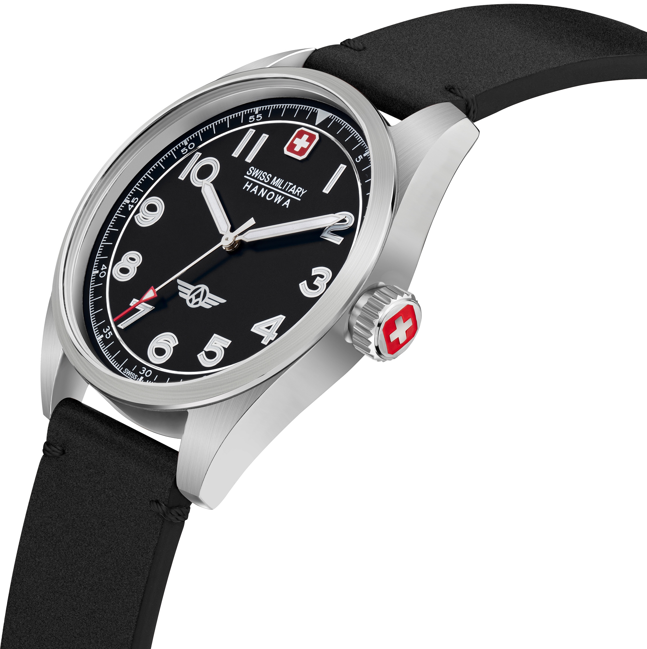 Swiss Military Hanowa Quarzuhr »FALCON, SMWGA2100401«, Armbanduhr, Herrenuhr, Schweizer Uhr, Saphirglas, Swiss Made