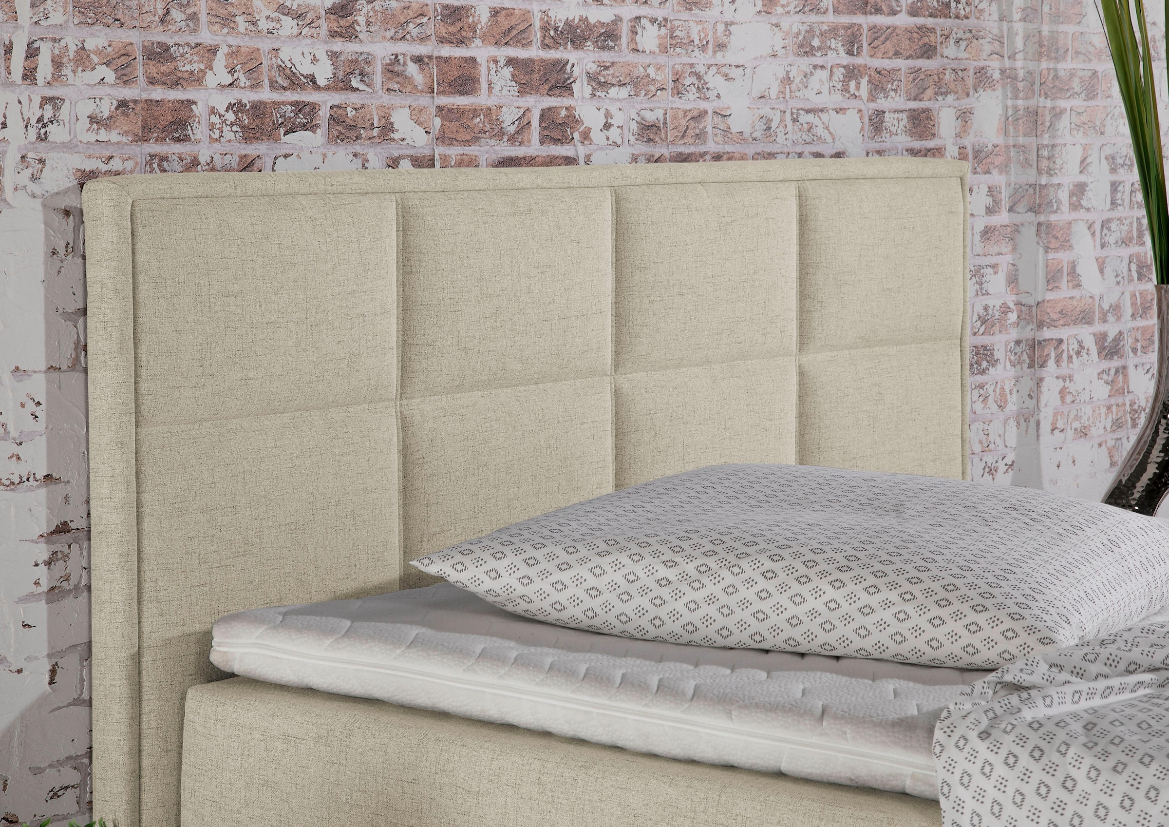 Home affaire Boxspringbett »Casey«, in 5 Breiten, 3 Ausführungen, 2 Härtegraden, Steppung, Topper
