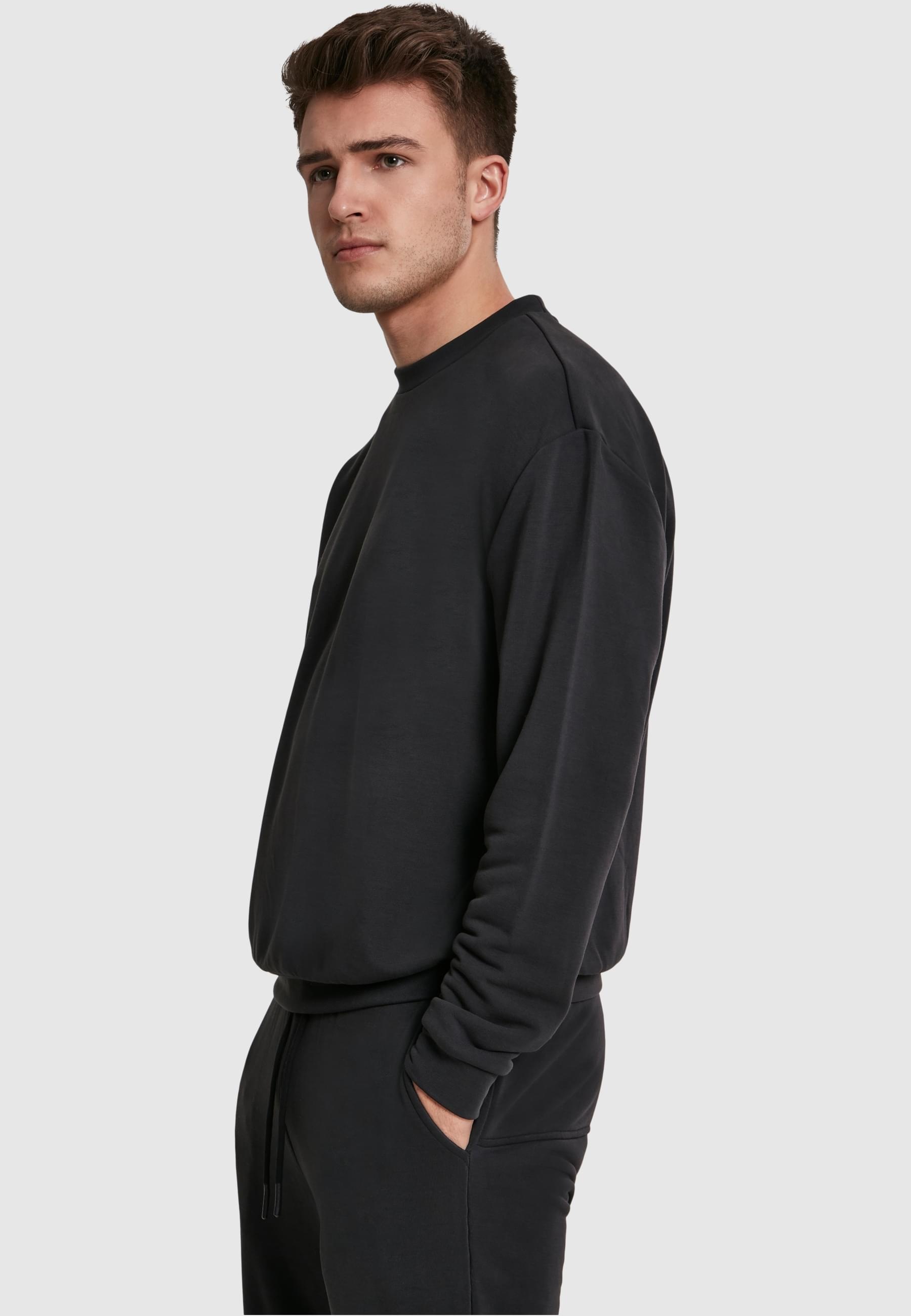 URBAN CLASSICS Rundhalspullover »Urban Classics Herren Modal Terry Crew«, (1 tlg.)