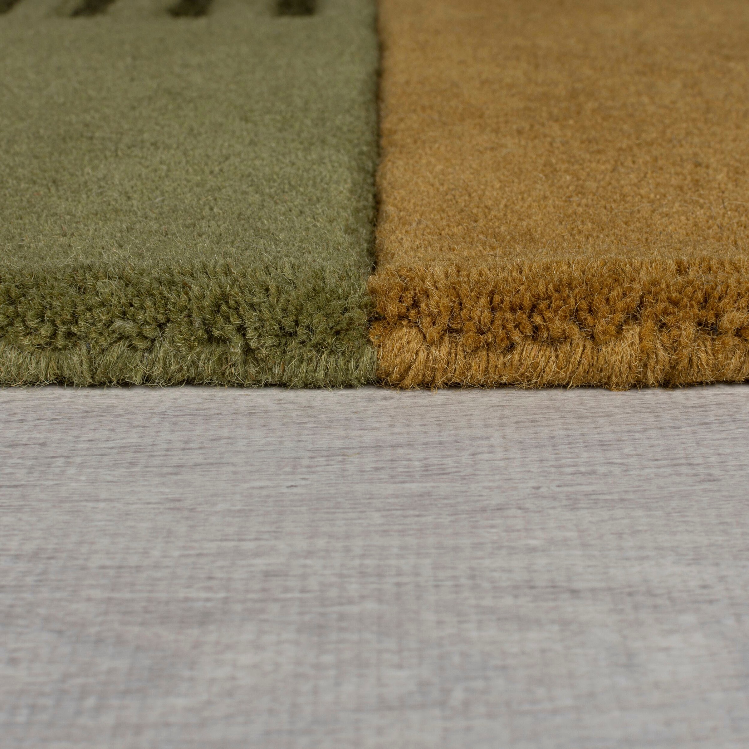 Wollteppich FLAIR RUGS "LOZENGE", bunt (bunt, grün), B:120cm H:10mm L:180cm, Wolle, Teppiche, Kurzflor, Retro Muster 3