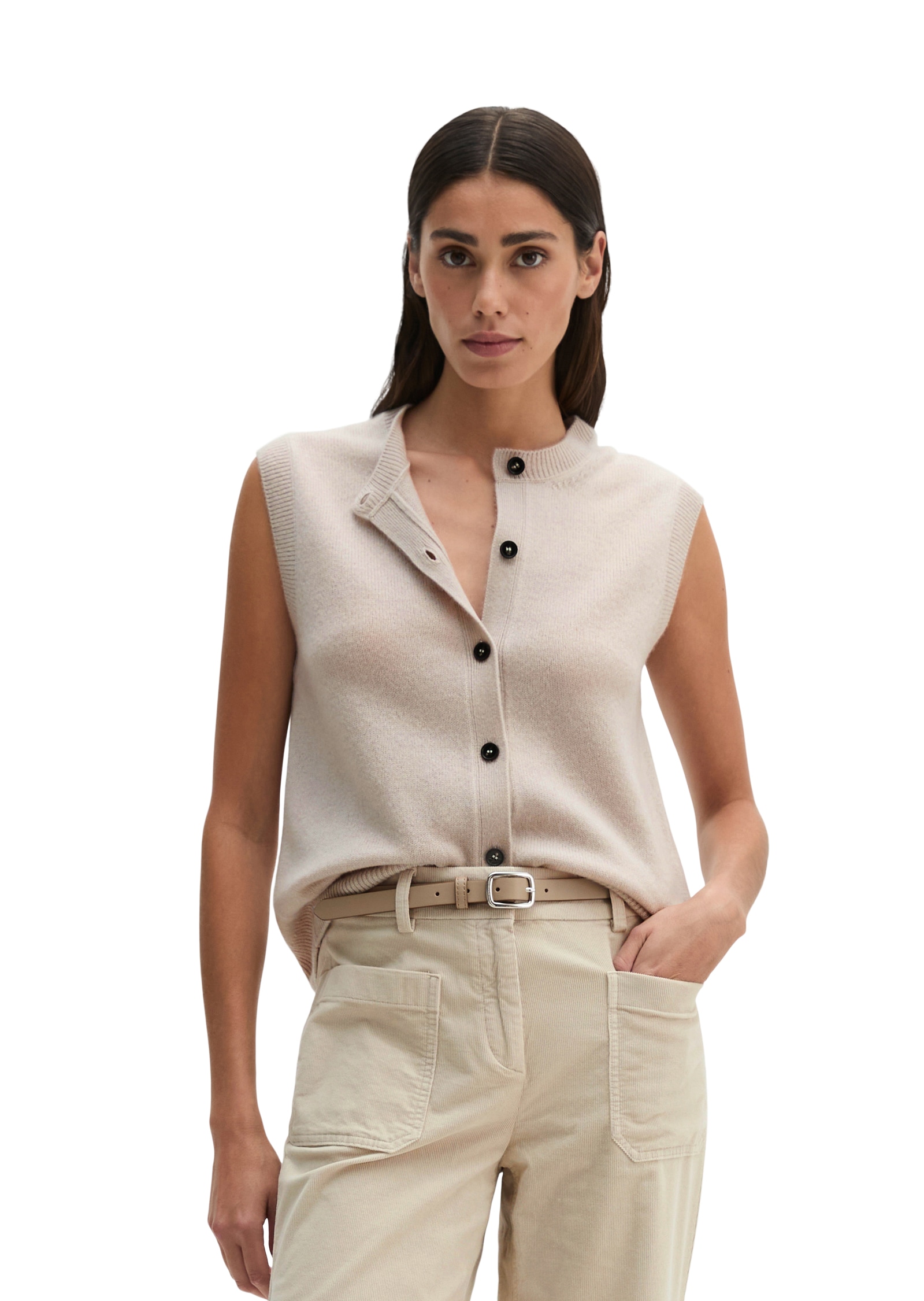 Marc O'Polo Strickweste Ärmelloser Cardigan regular aus flauschiger Lambswool
