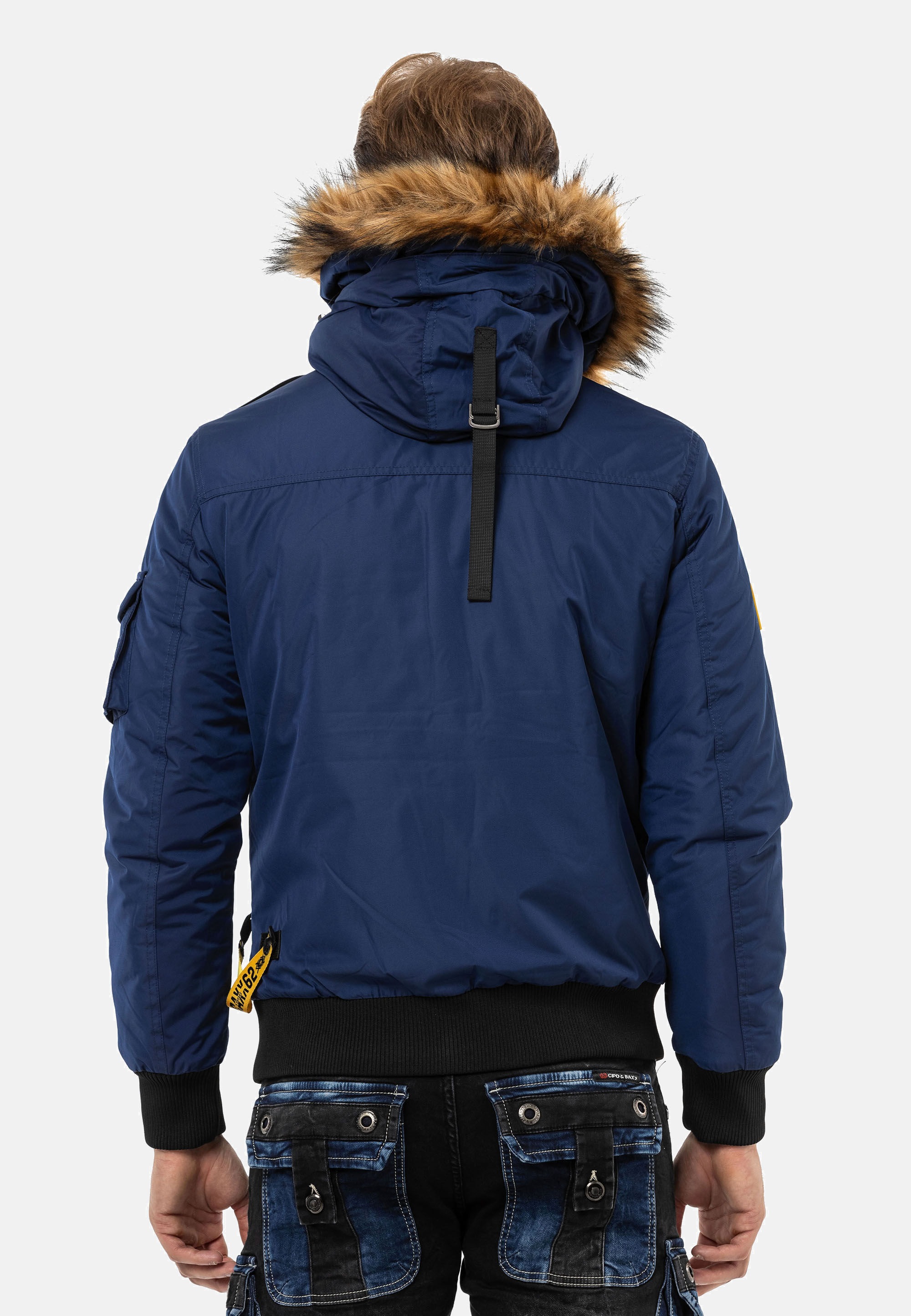Cipo & Baxx Winterjacke »Jacke«, mit Kapuze, mit Kapuze und Kunstfellbesatz