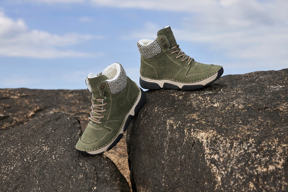 Rieker Winterboots, Schnürboots, Stiefelette mit praktischem Innenreißverschluss