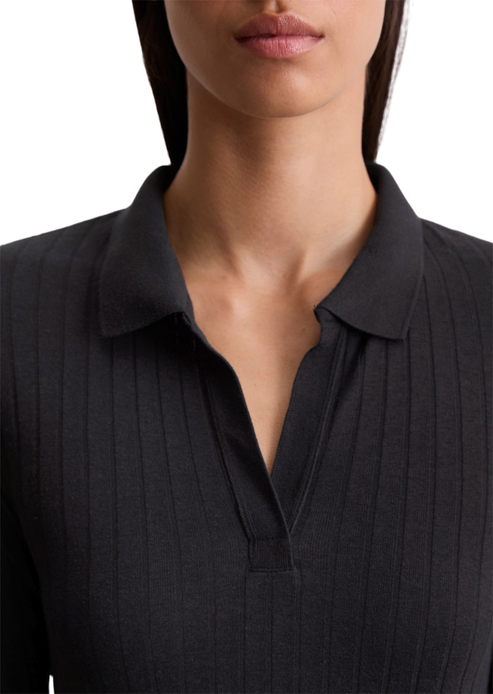 Marc O'Polo Langarm-Poloshirt »aus Organic-Cotton-Modal-Mix«