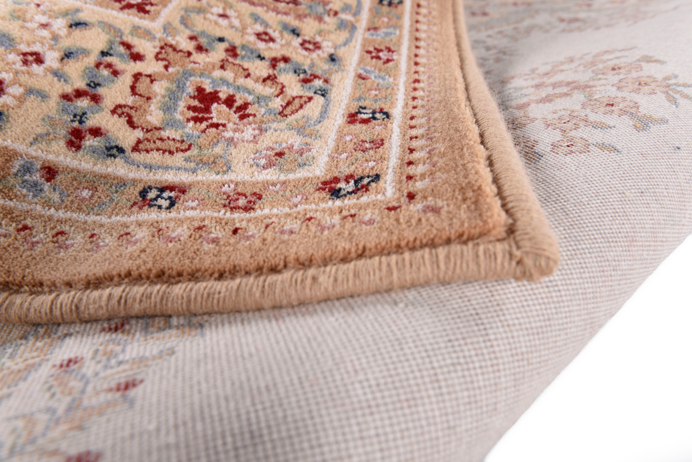 Wollteppich THEKO "Dolna - 809", beige, B:50cm H:10mm L:80cm, Schurwolle, Teppiche, Kurzflor, reine Wolle, Orient-Optik 2