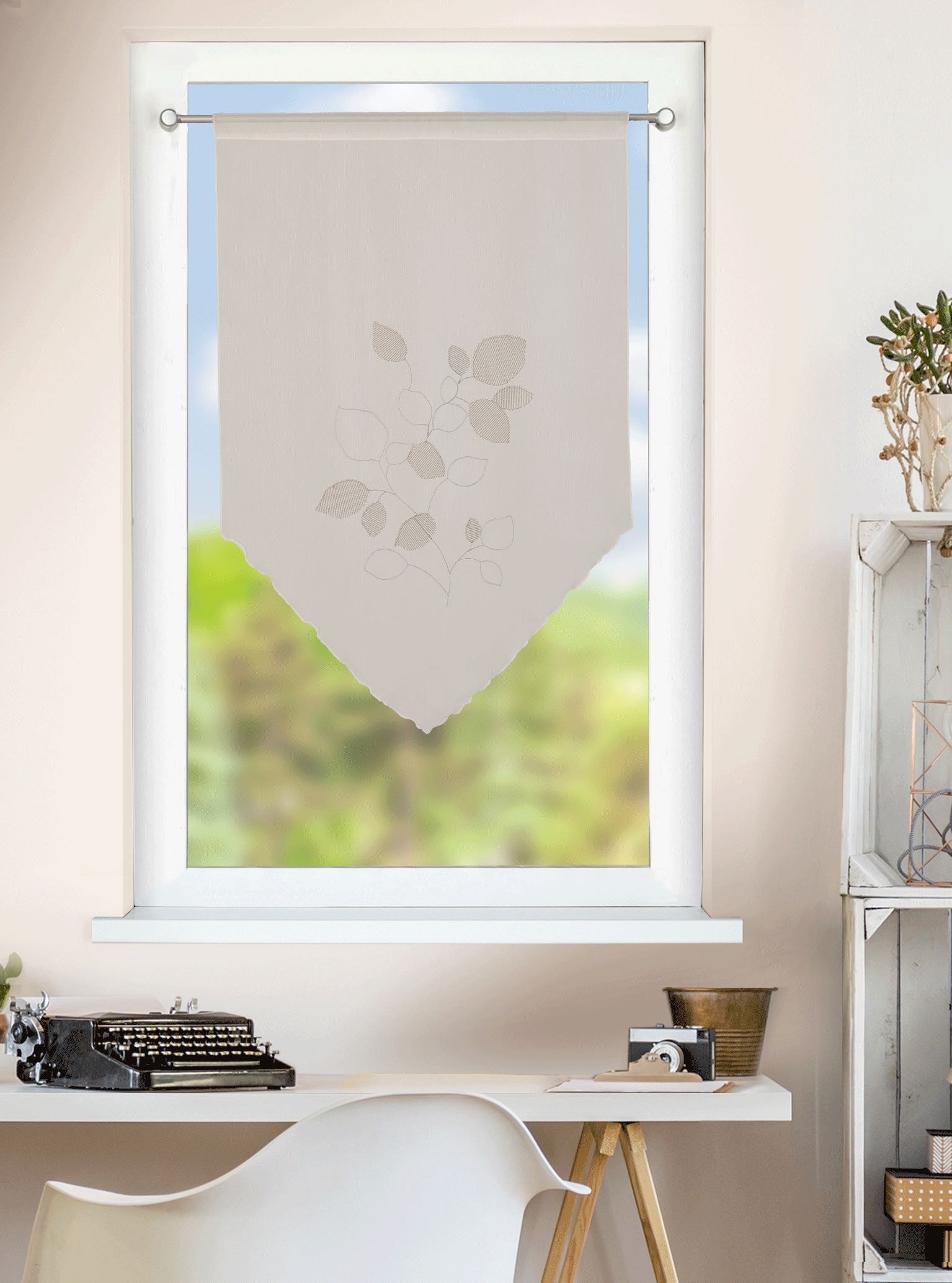 HOMING Scheibengardine "Nea" Stangendurchzug 1 Stk. tlg. Schlaufenpanneaux günstig online kaufen