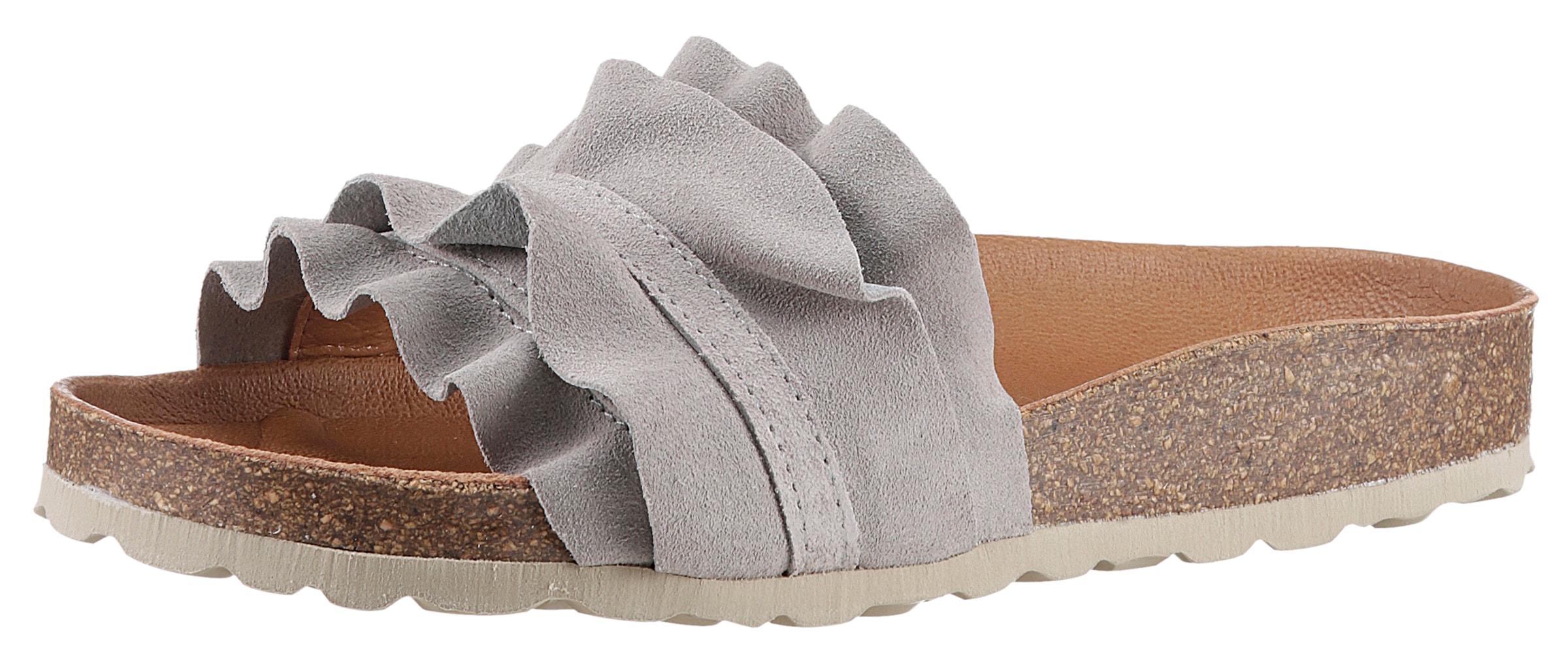 VERBENAS Pantolette "Rocio Roda" Sommerschuh, Flat mit geschwungenen Lasche günstig online kaufen