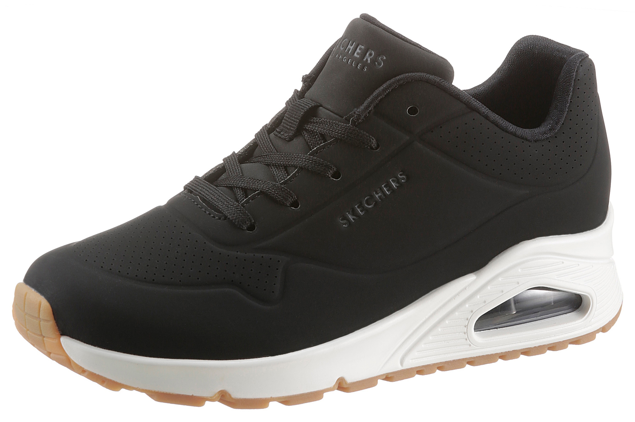 Skechers Wedgesneaker »Uno - Stand on Air«, Freizeitschuh, Halbschuh, Schnürschuh mit feiner Perforation