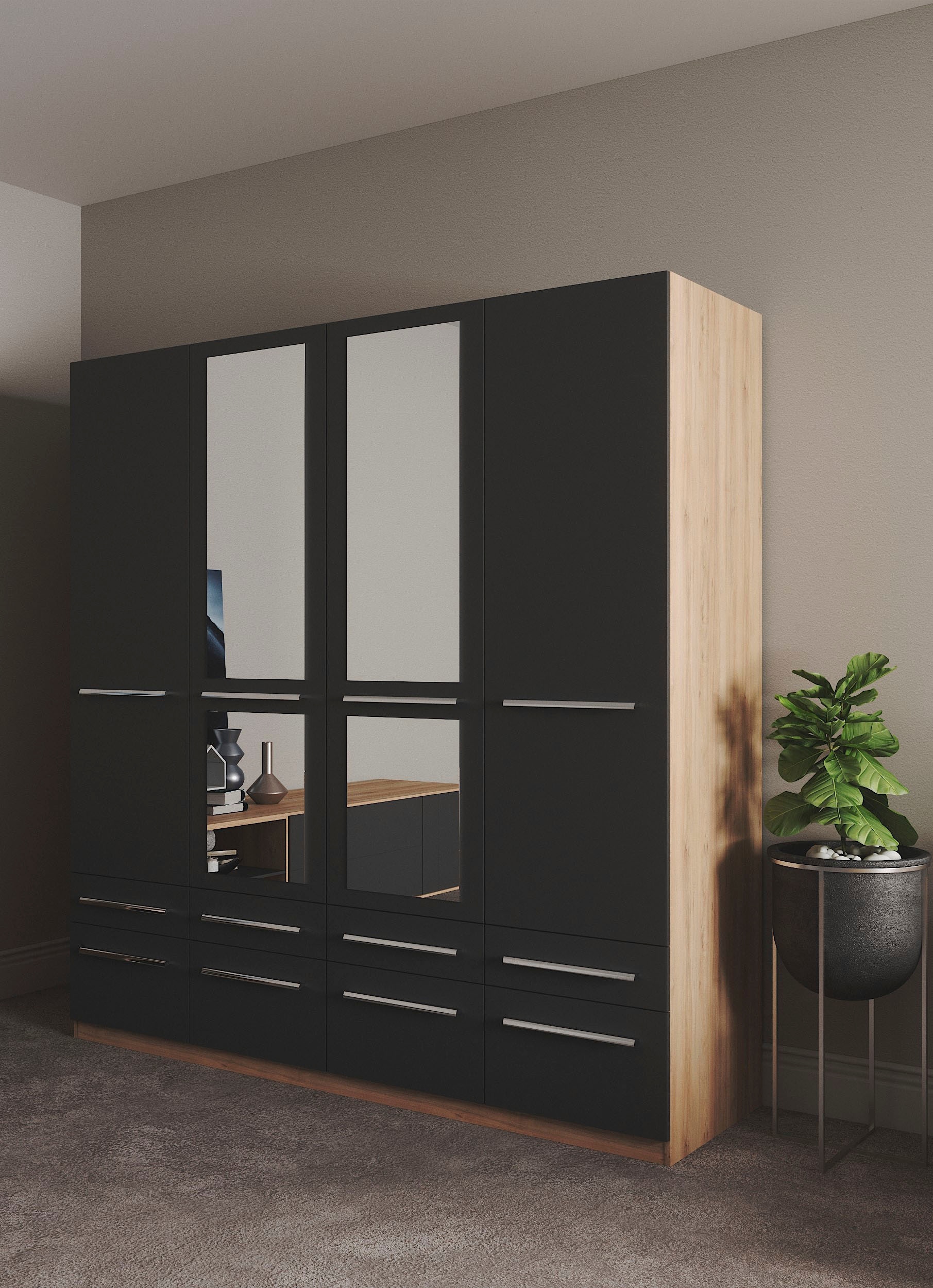 priess Kleiderschrank "Schrank Garderobe Wäscheschrank Barcelona in 5 Breit günstig online kaufen