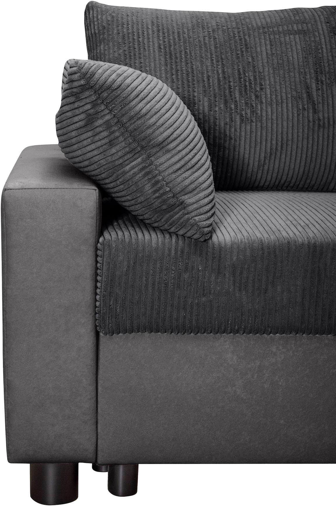 COLLECTION AB Ecksofa »Parma L-Form«, mit Schlaffunktion und Bettkasten, inklusive Kissen, Bonellfederkern