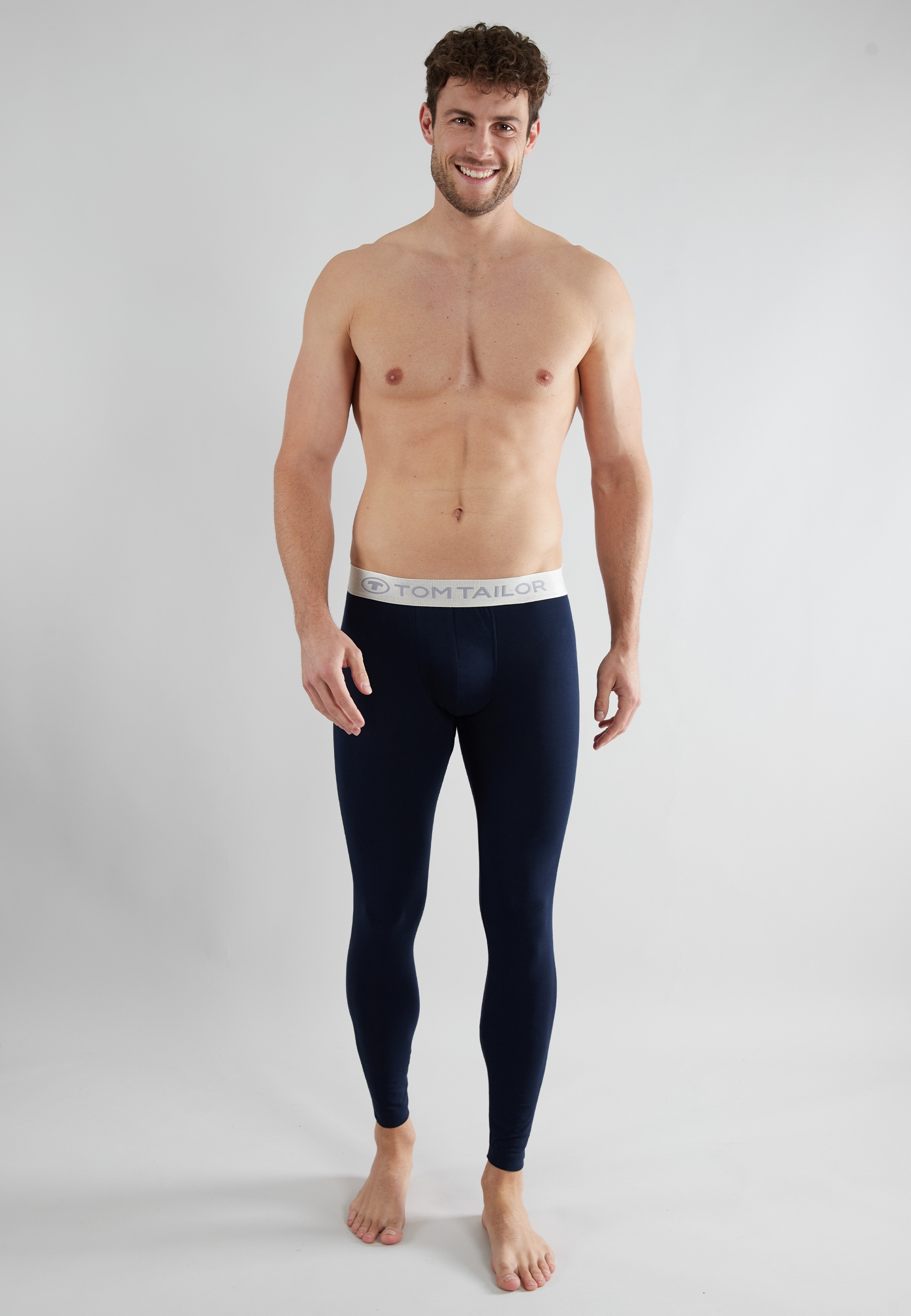 TOM TAILOR Leggings, Logobund, eng, leicht, elastisch, basic, bequem, Baumwollmix