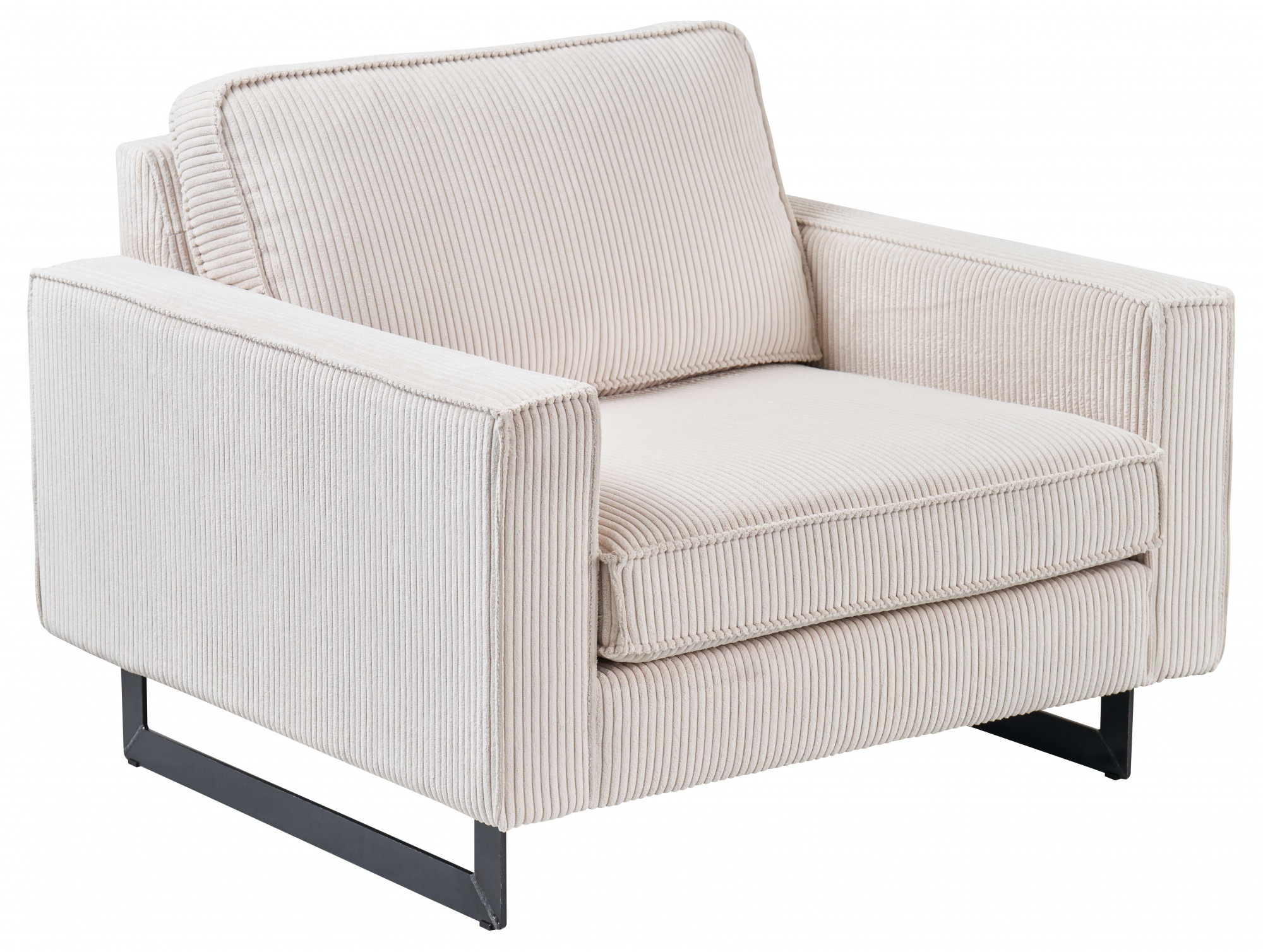 Places of Style Loveseat »Pinto«, mit Keder, Metallfüßen und auch in Cord Bezug erhältlich