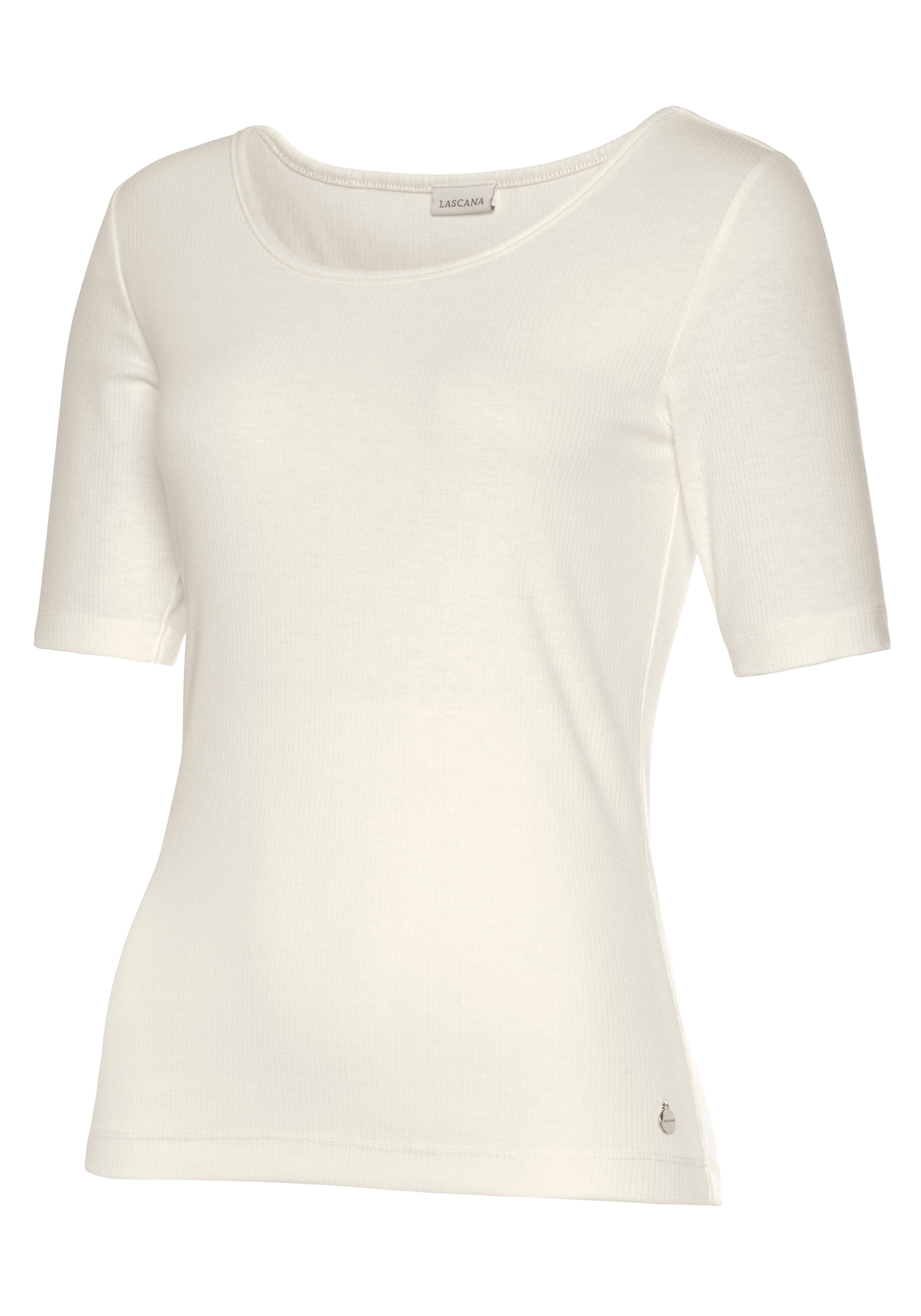 LASCANA Pyjamaoberteil, aus Rippstrick