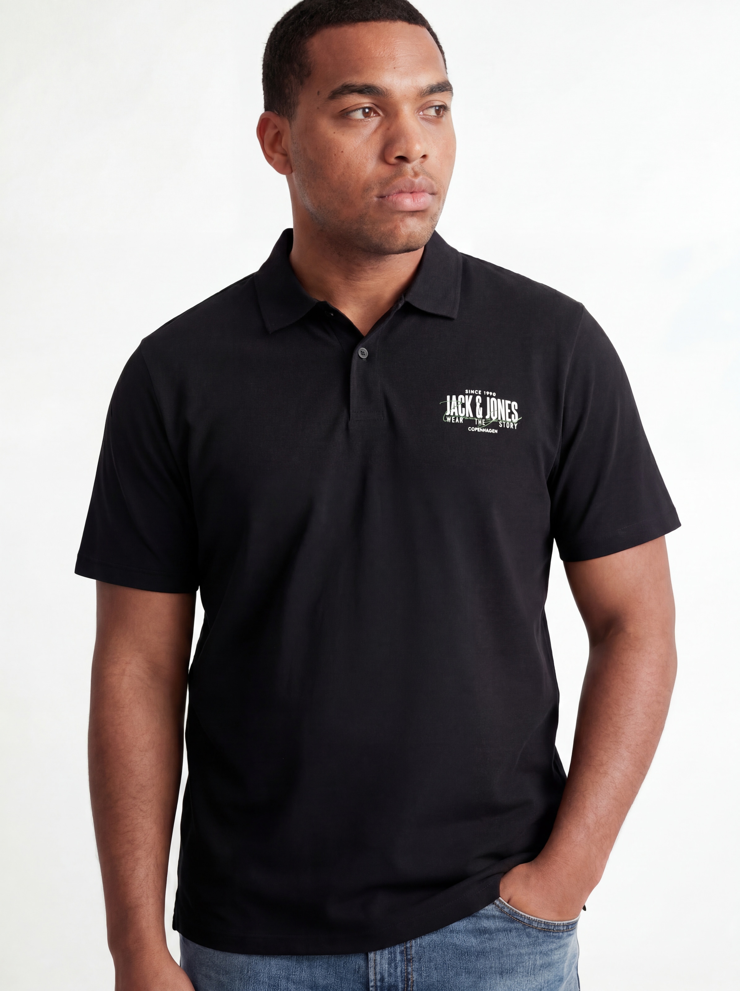 Jack & Jones PlusSize Poloshirt »JJAERO POLO SS PLS« Baumwolle, regular fit