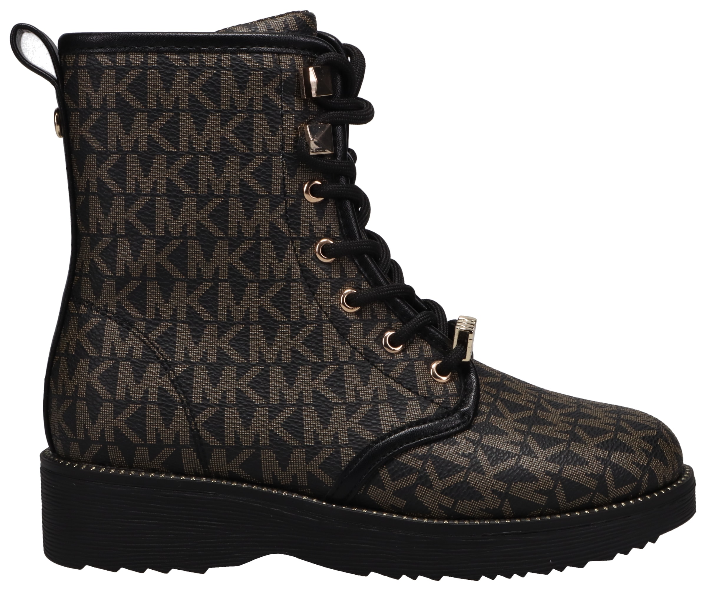 MICHAEL KORS KIDS Schnürboots »HASKELL LOGO«, Monogramm Stiefel, Schnürstiefel, Winterstiefel mit Blockabsatz